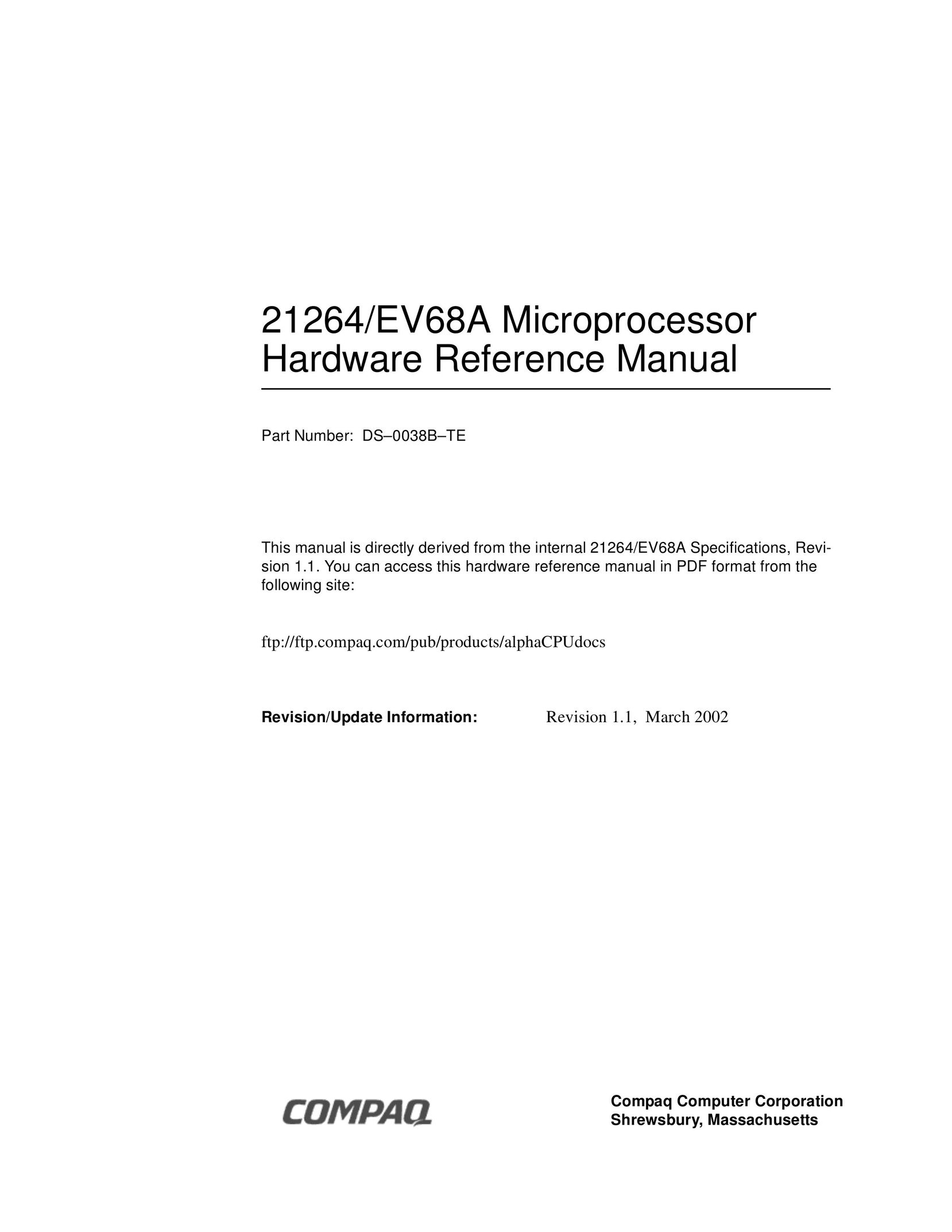 Compaq EV68A Network Card User Manual