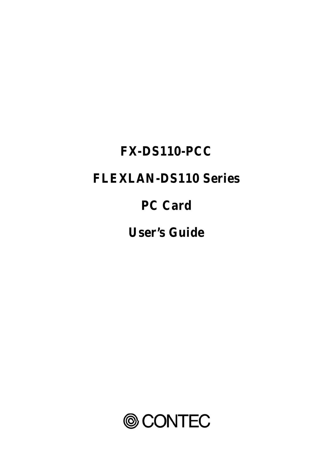 Contec FX-DS-110-PCC Network Card User Manual