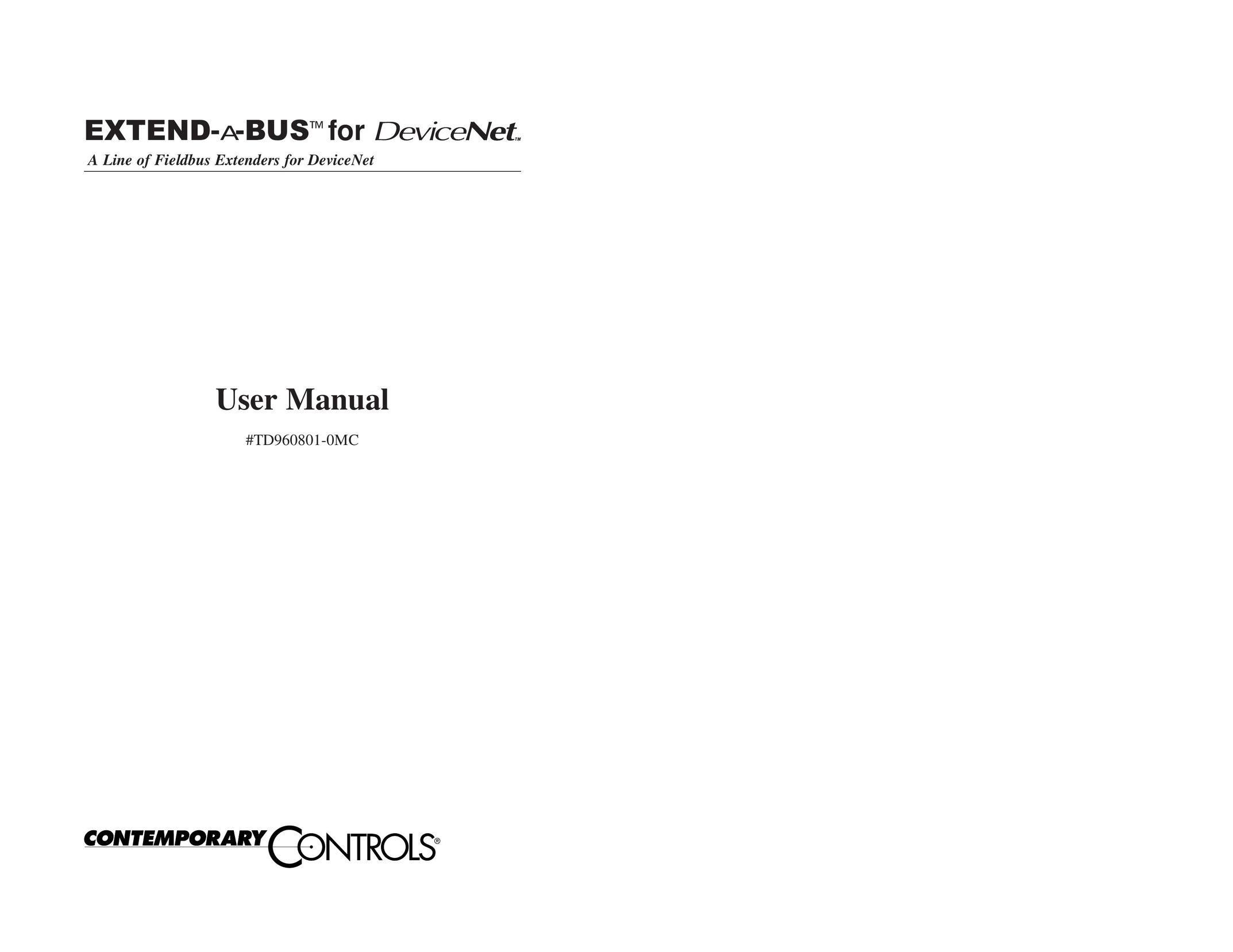 Contemporary Research TD960801-0MC Network Card User Manual