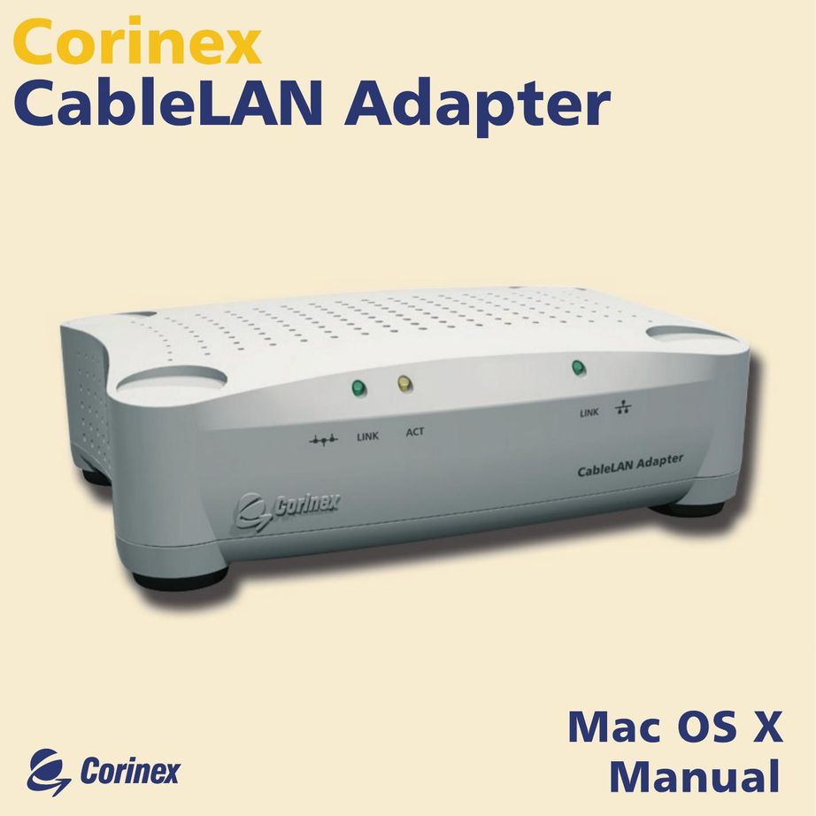 Corinex Global MAC OS X Network Card User Manual