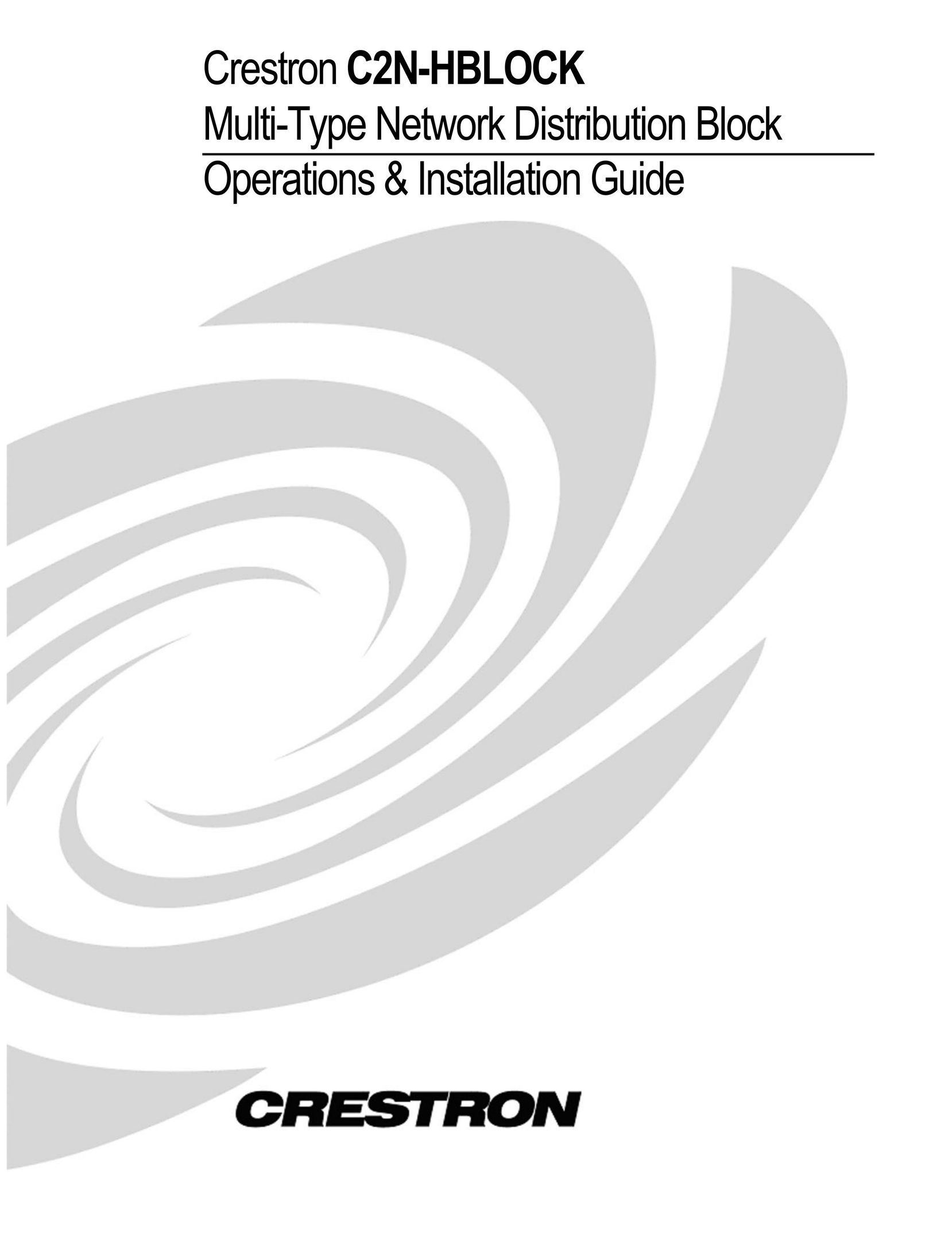 Crestron electronic C2N-HBLOCK Network Card User Manual