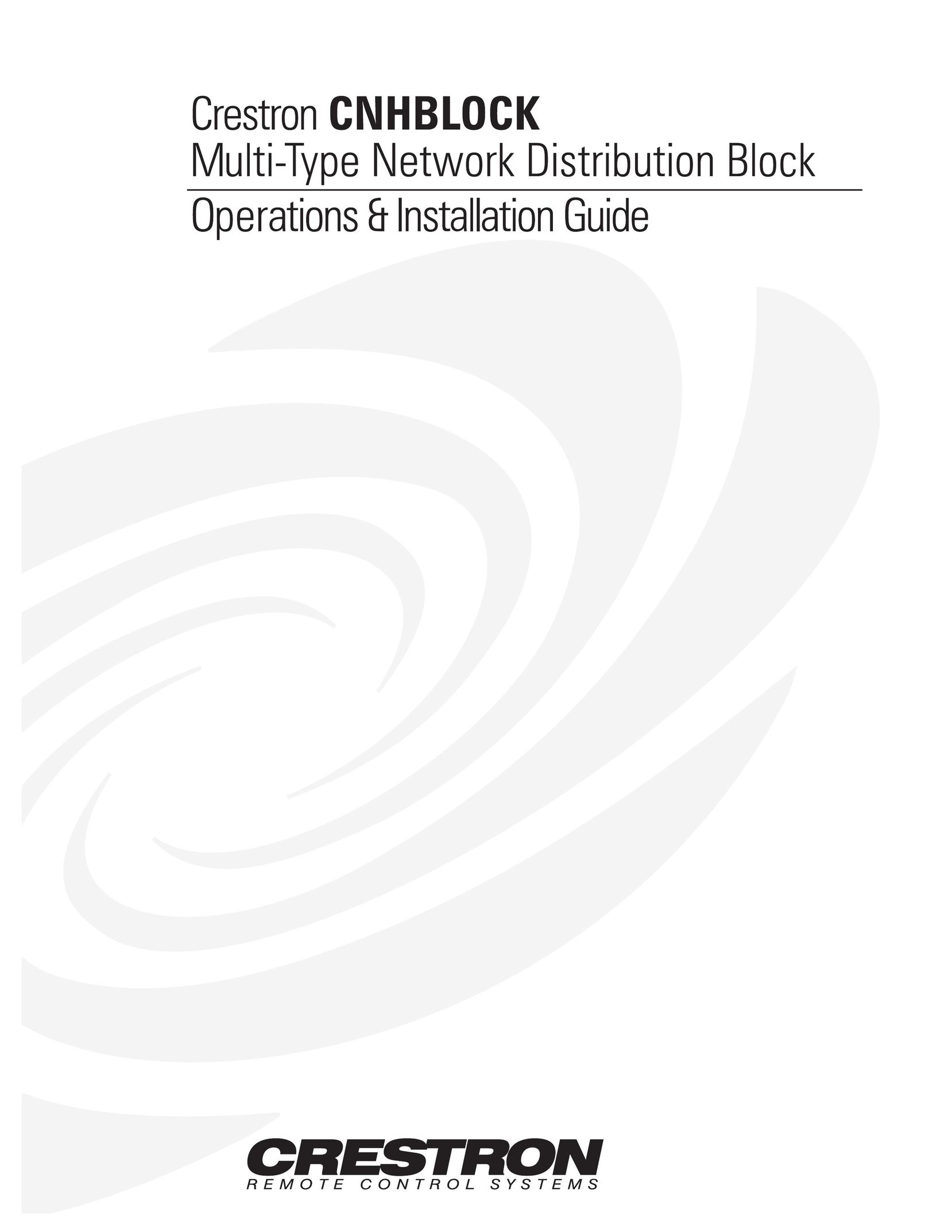 Crestron electronic Network Distribution Block Network Card User Manual