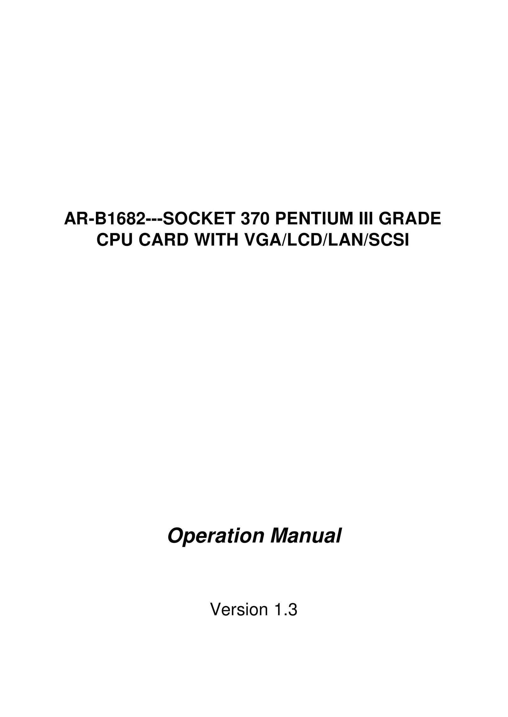 Curtis AR-B1682 Network Card User Manual