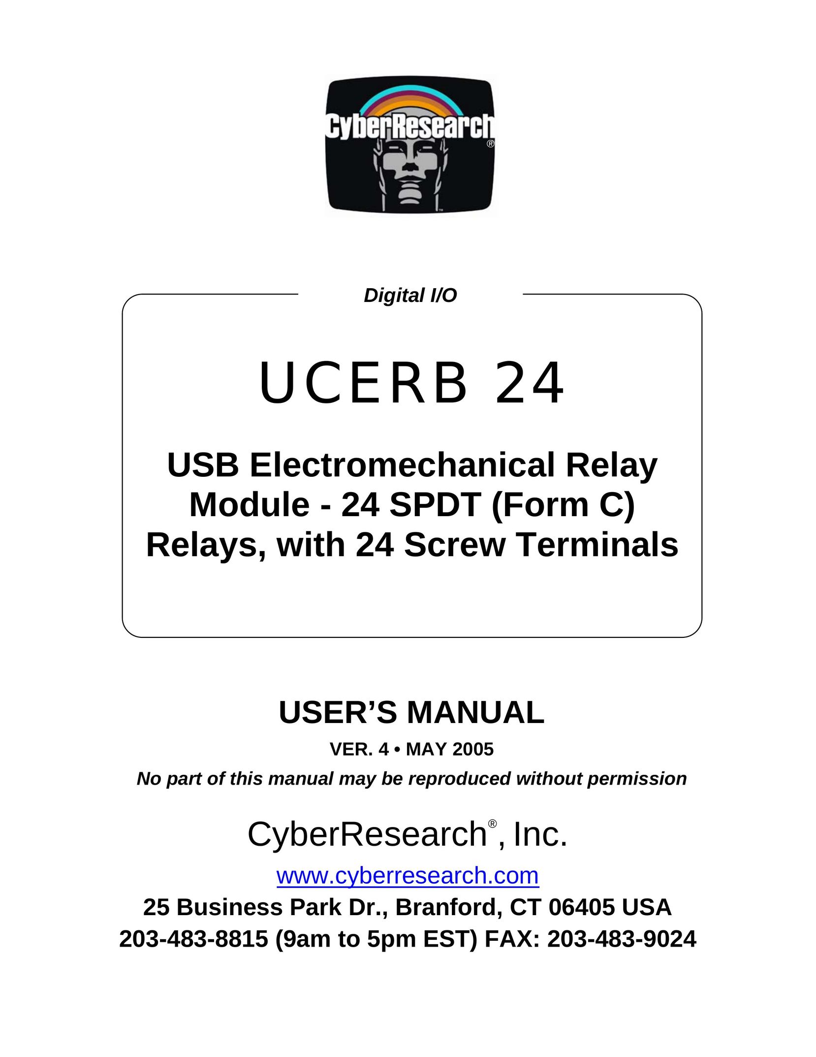 CyberResearch UCERB 24 Network Card User Manual
