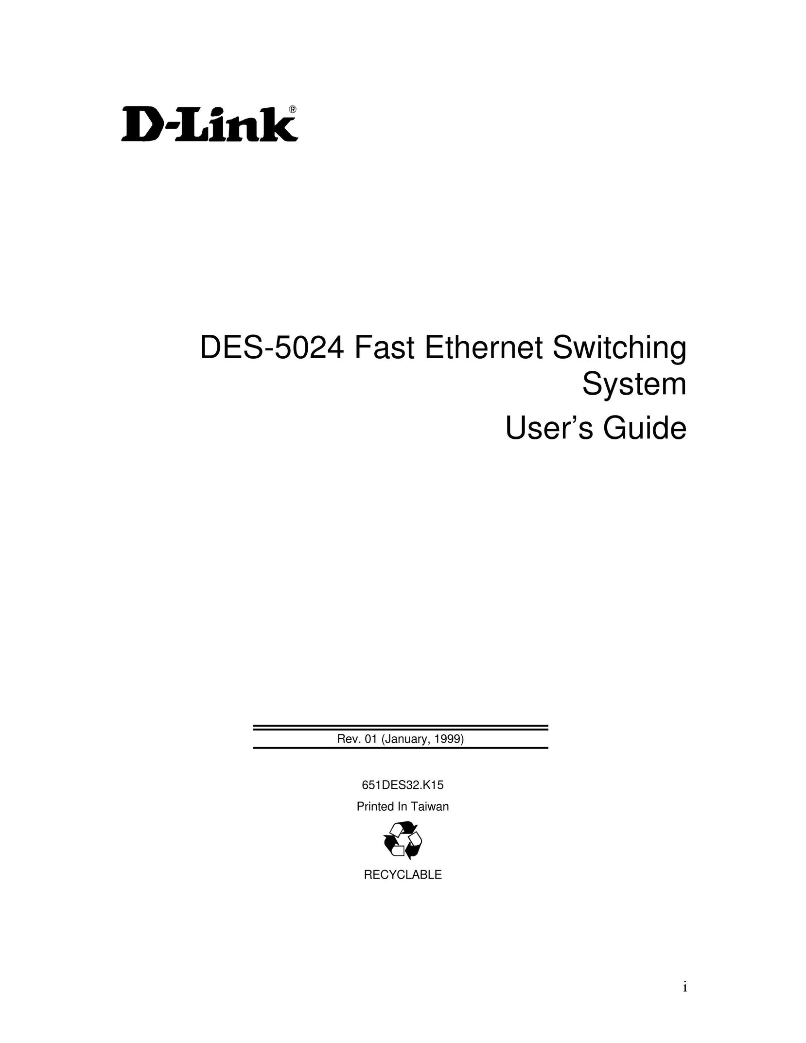 D-Link DES-5024 Network Card User Manual
