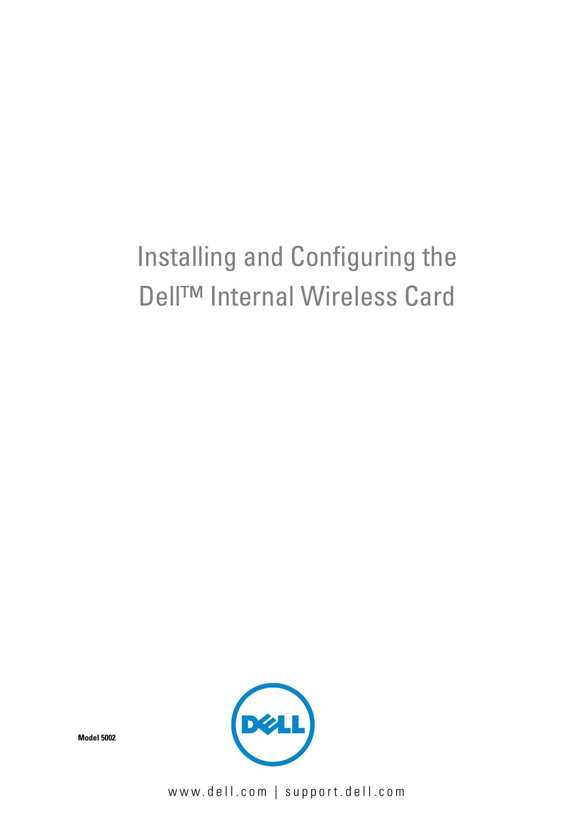 Dell 5002 Network Card User Manual