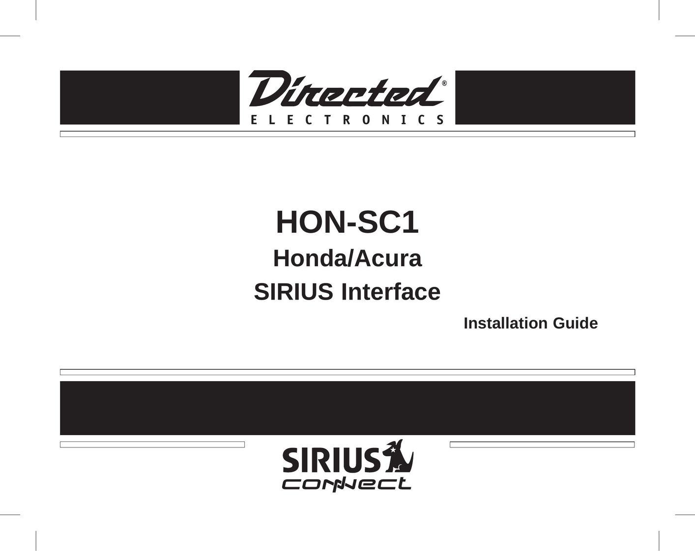 Directed Electronics HON-SC1 Network Card User Manual