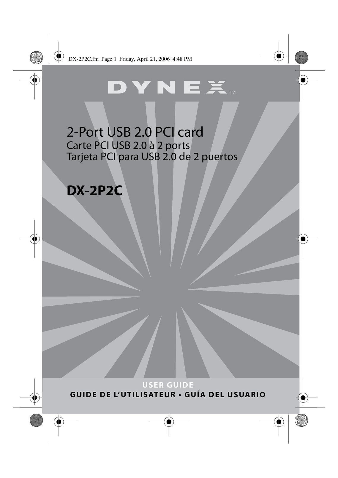 Dynex DX-2P2C Network Card User Manual