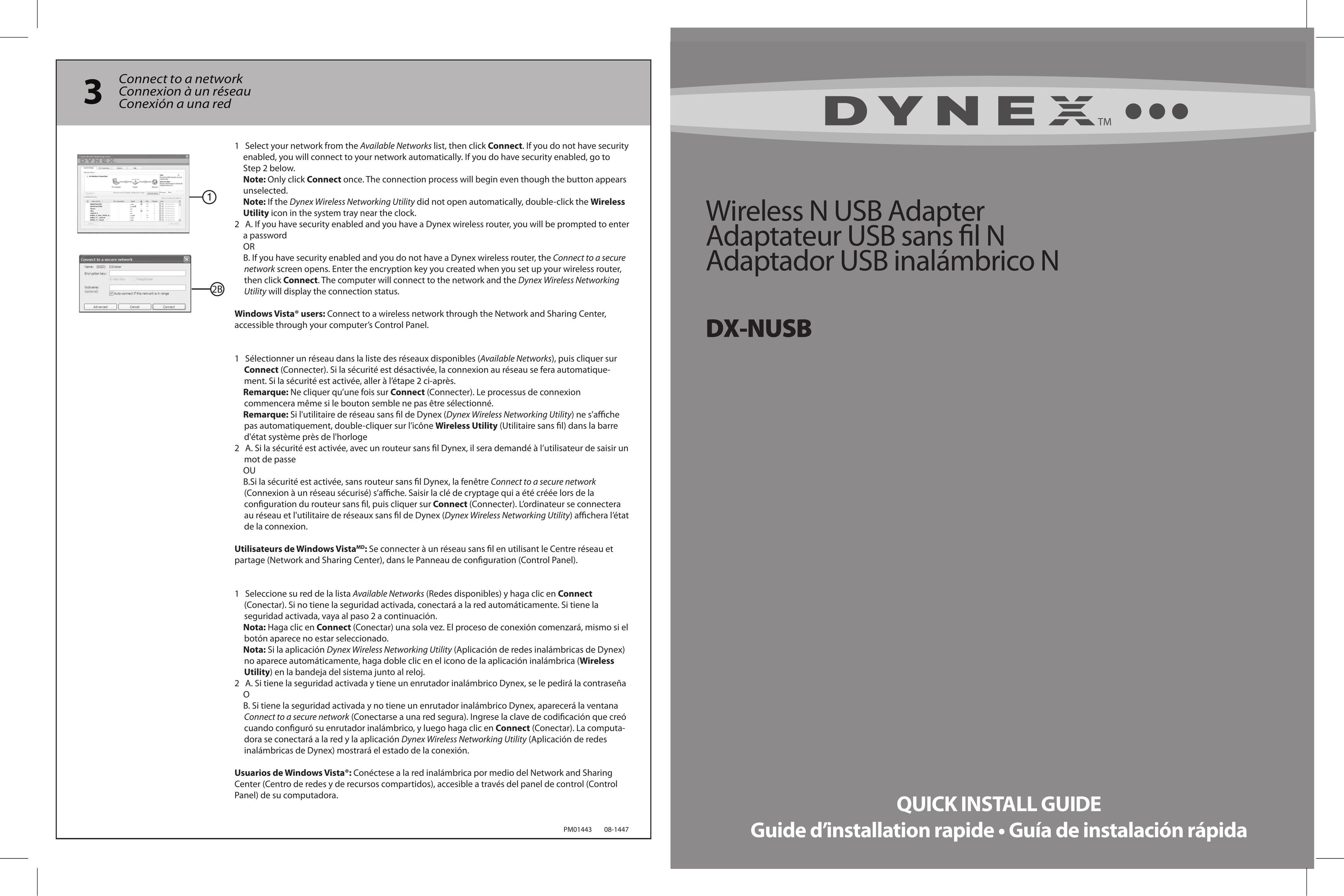 Dynex DX-NUSB Network Card User Manual