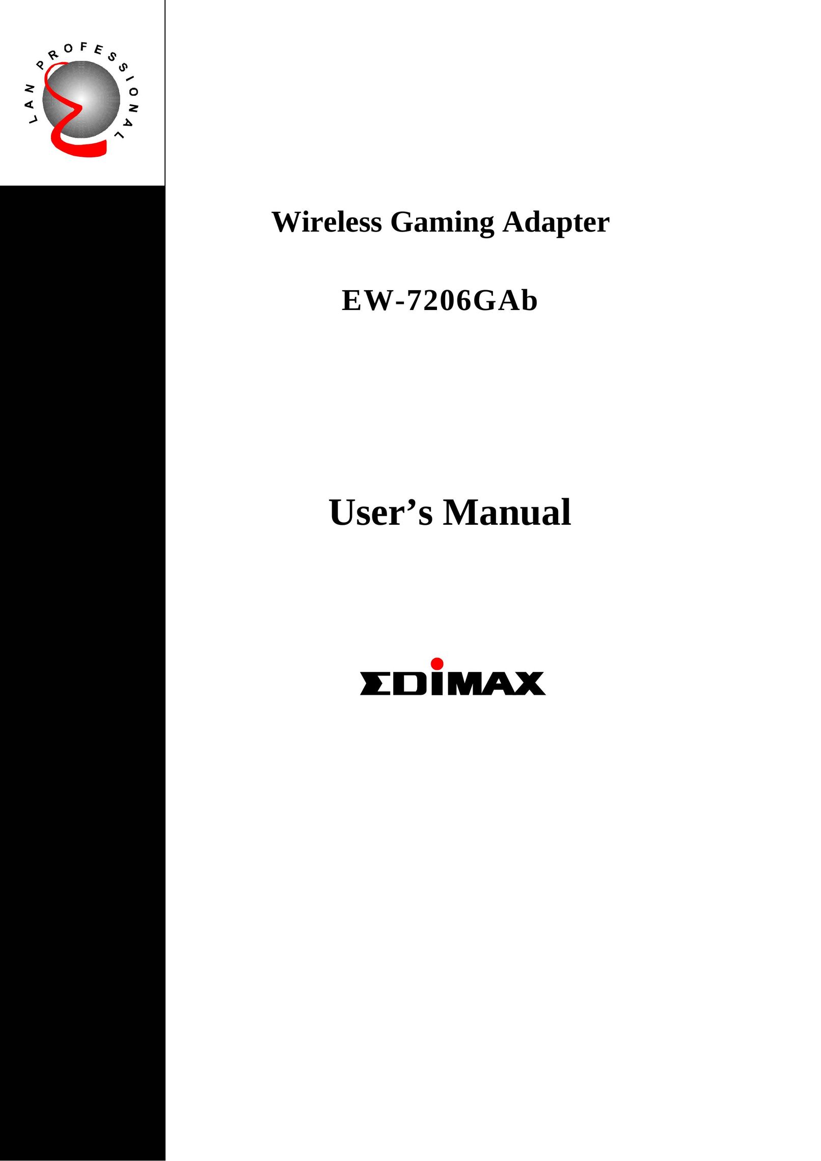Edimax Technology EW-7206GAb Network Card User Manual