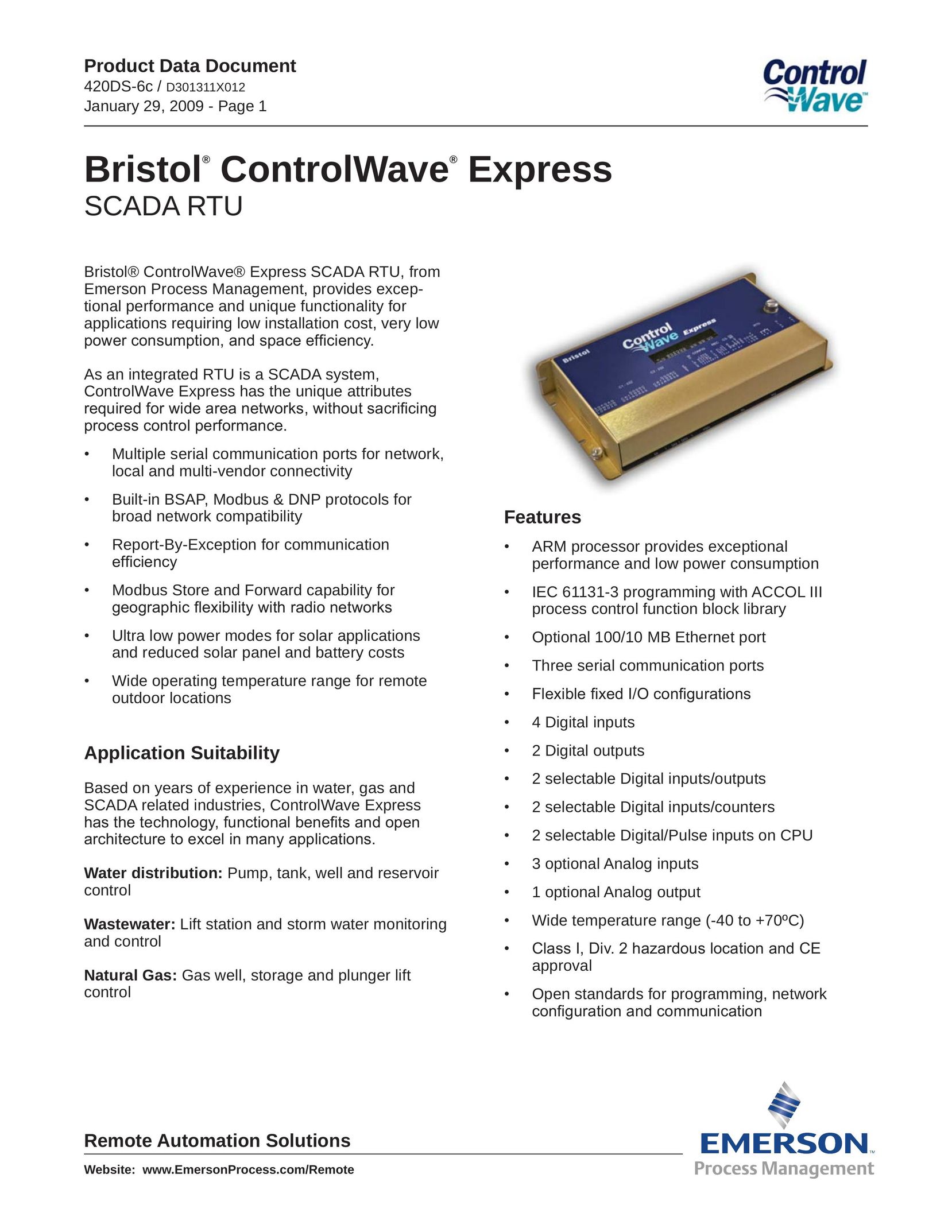 Emerson Process Management Express Network Card User Manual