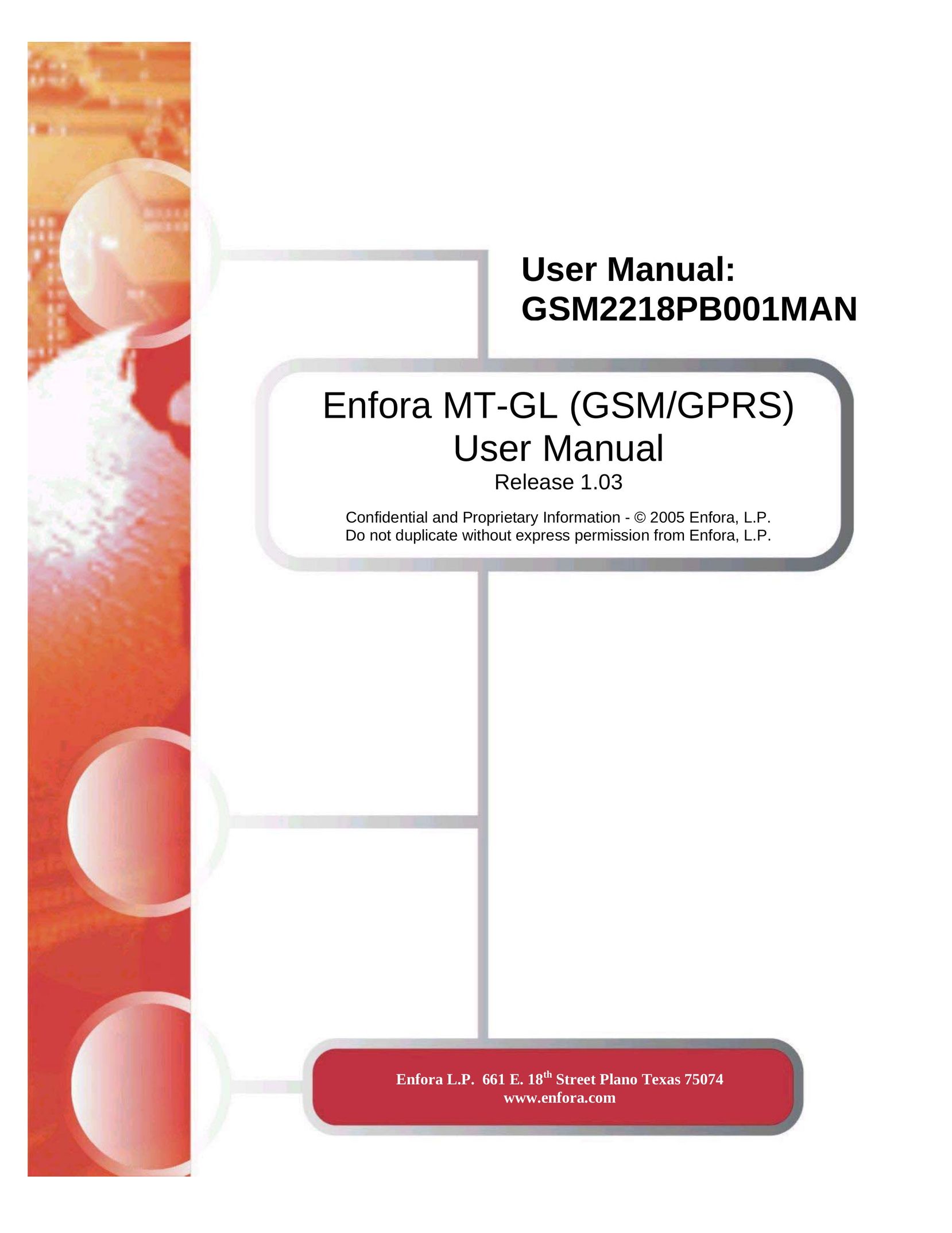 Enfora GSM2218PB001MAN Network Card User Manual