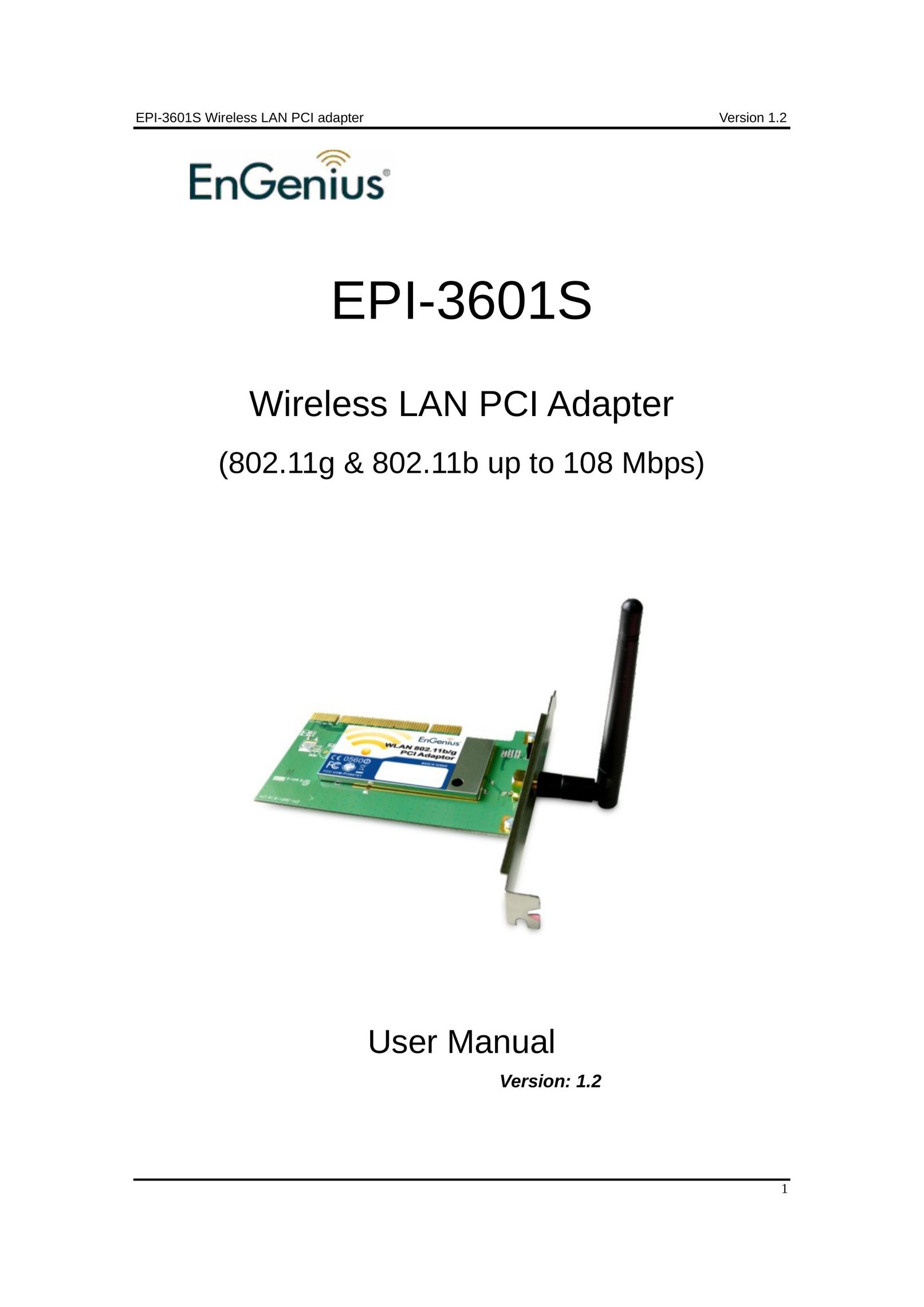 EnGenius Technologies EPI-3601S Network Card User Manual