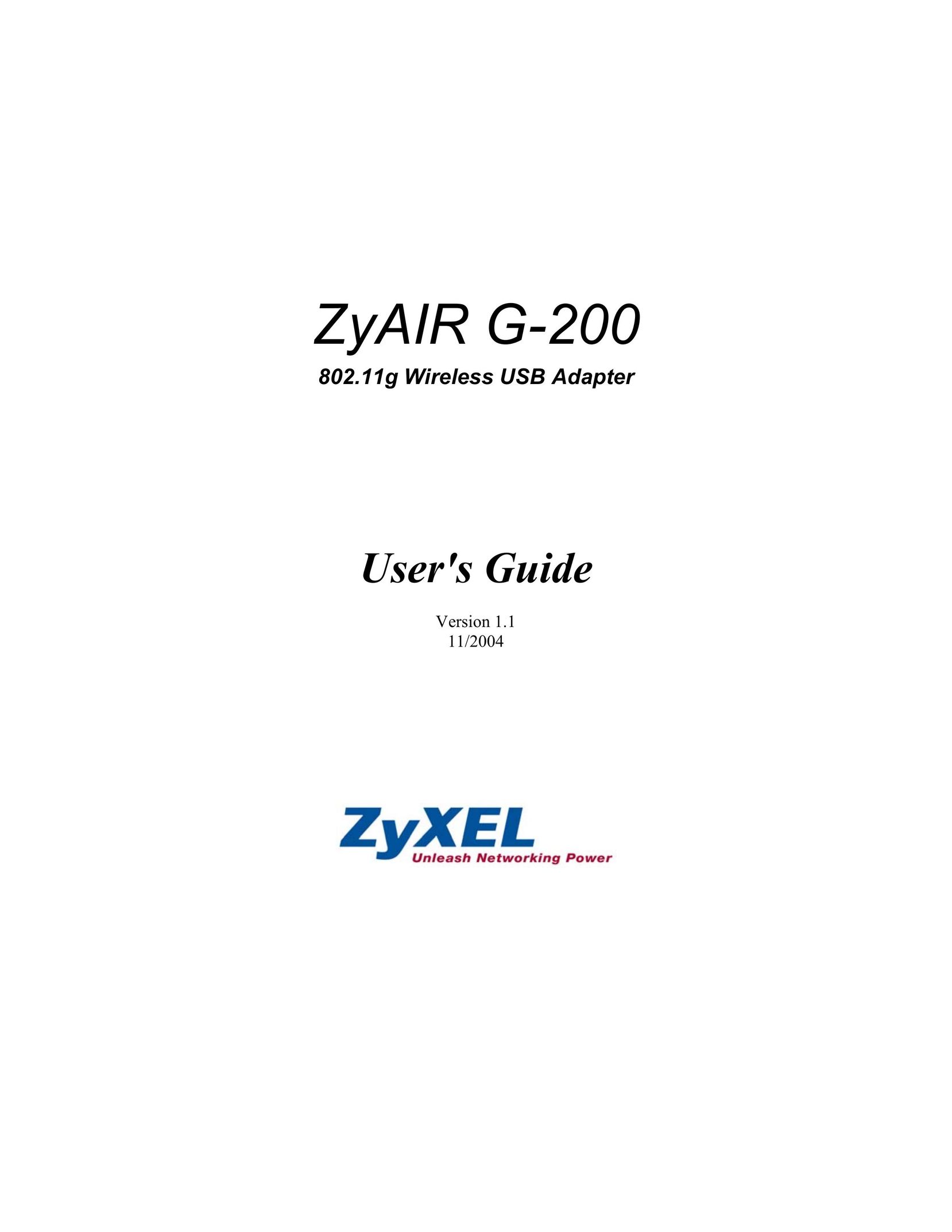Equinox Systems ZyAIR G-200 Network Card User Manual