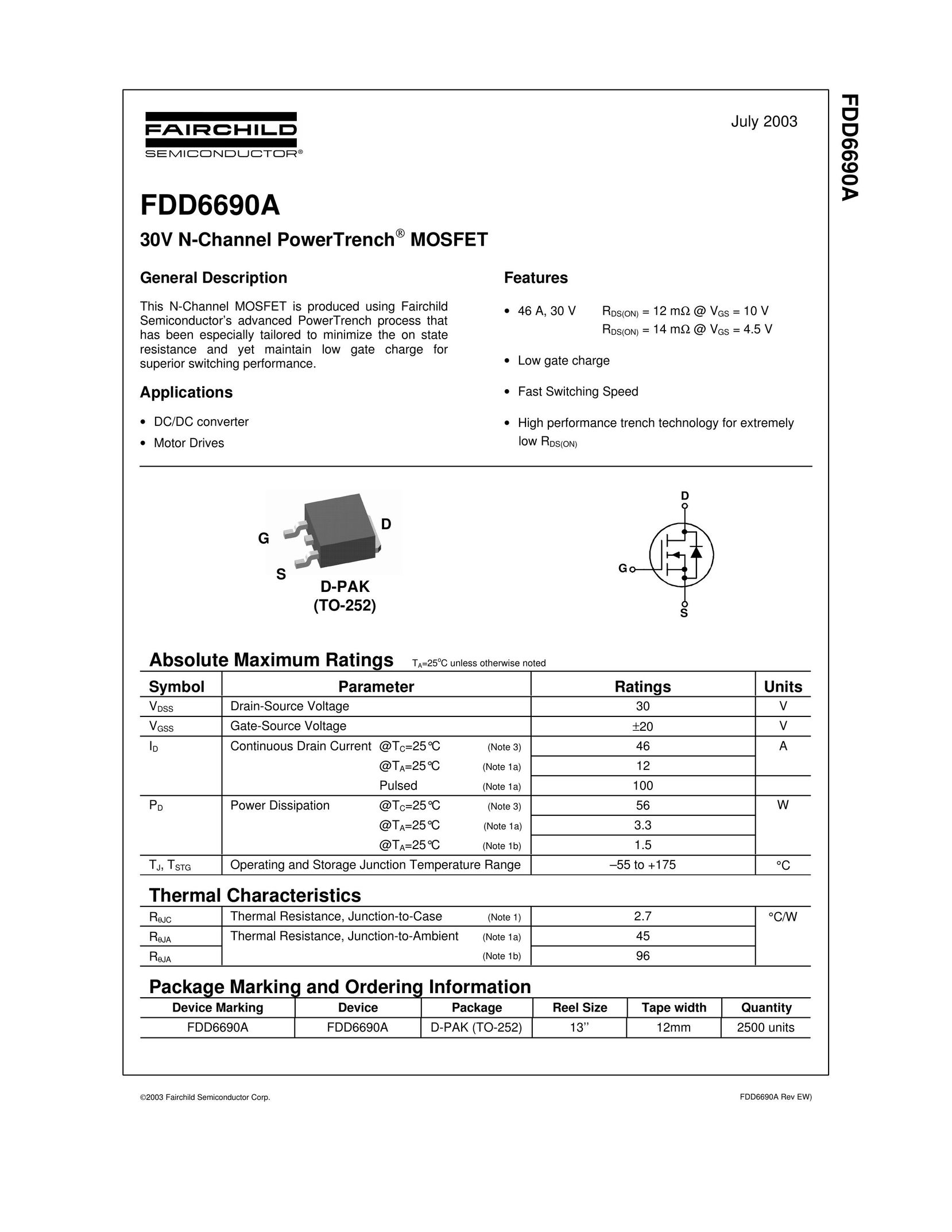 Fairchild FDD6690A Network Card User Manual