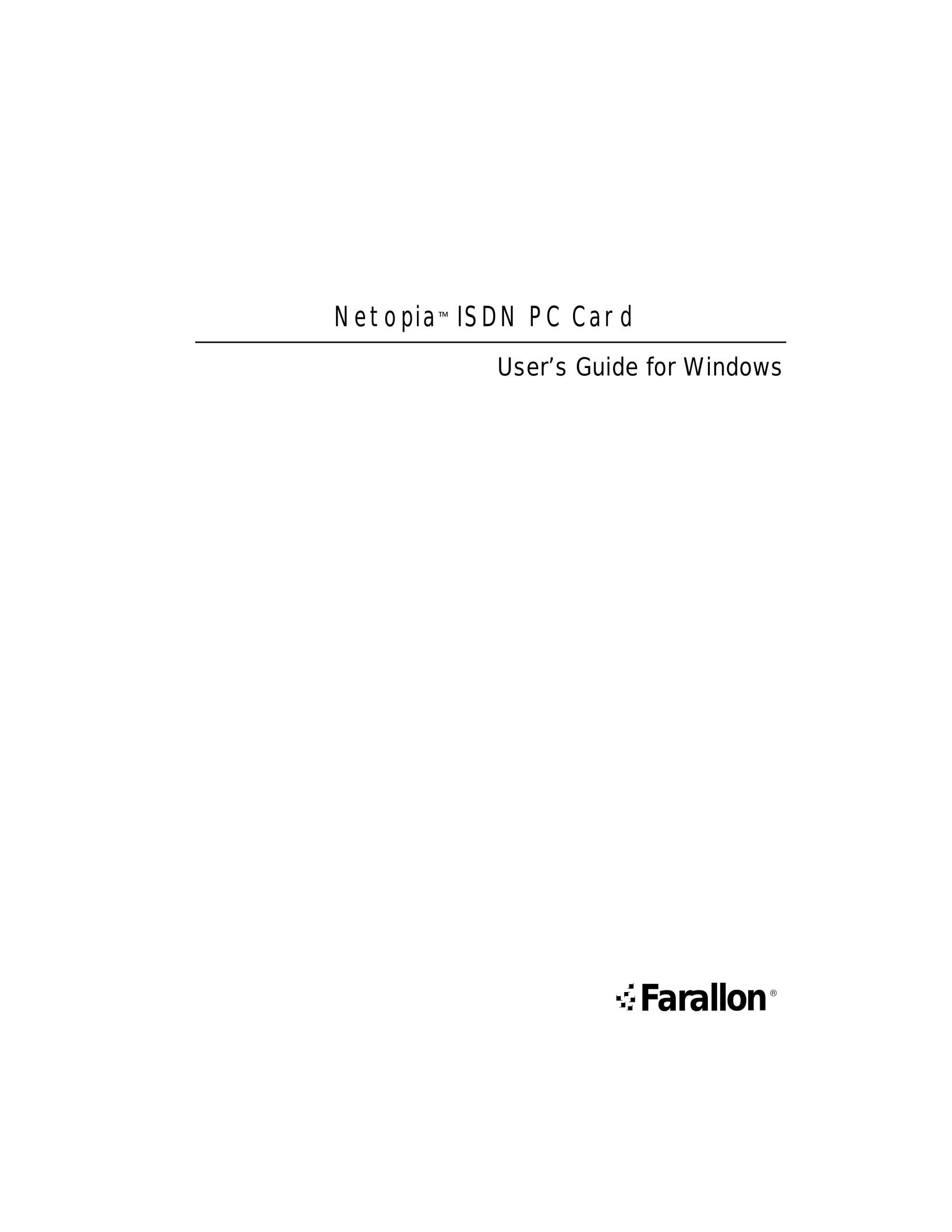 Farallon Communications NetopiaTM Network Card User Manual