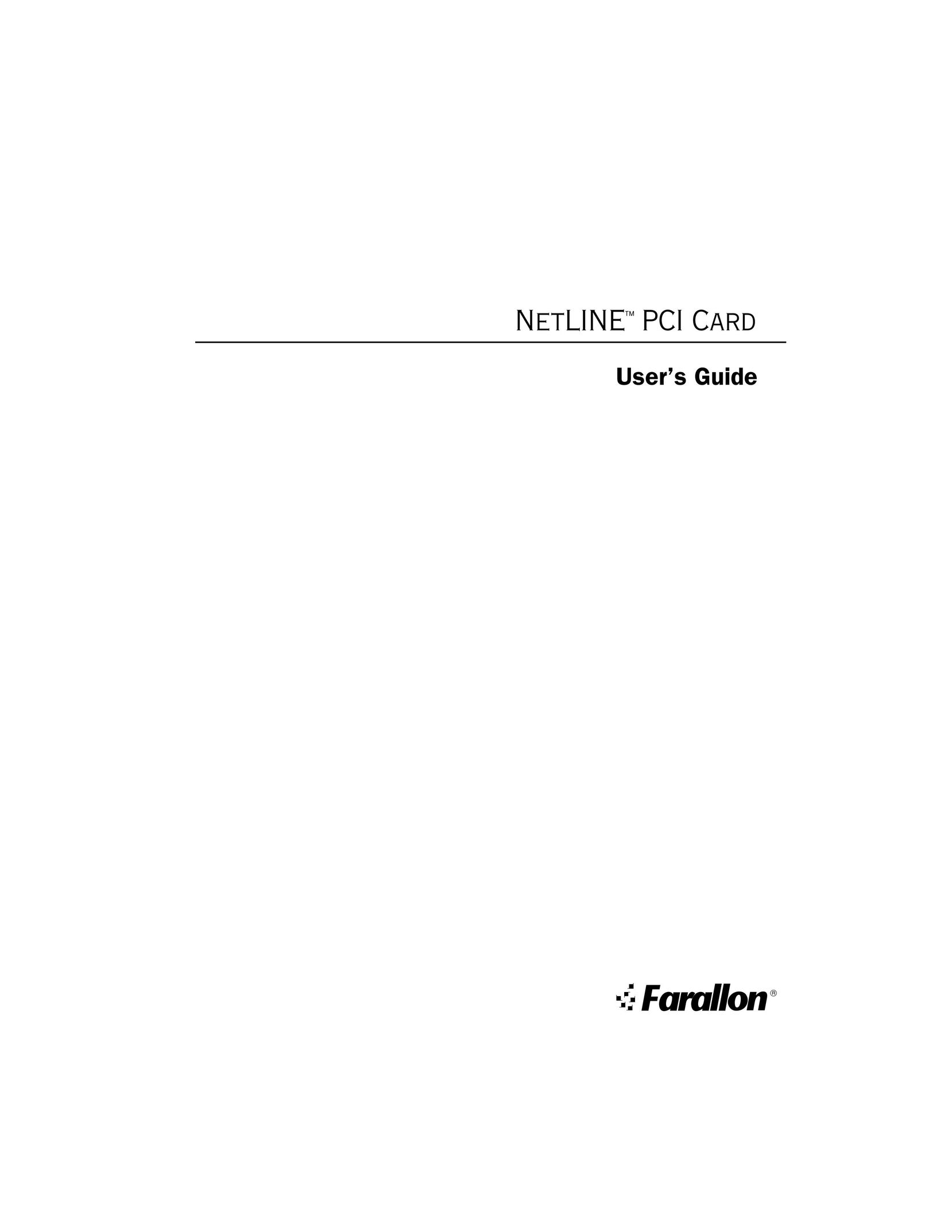 Farallon Communications PCI Card Network Card User Manual