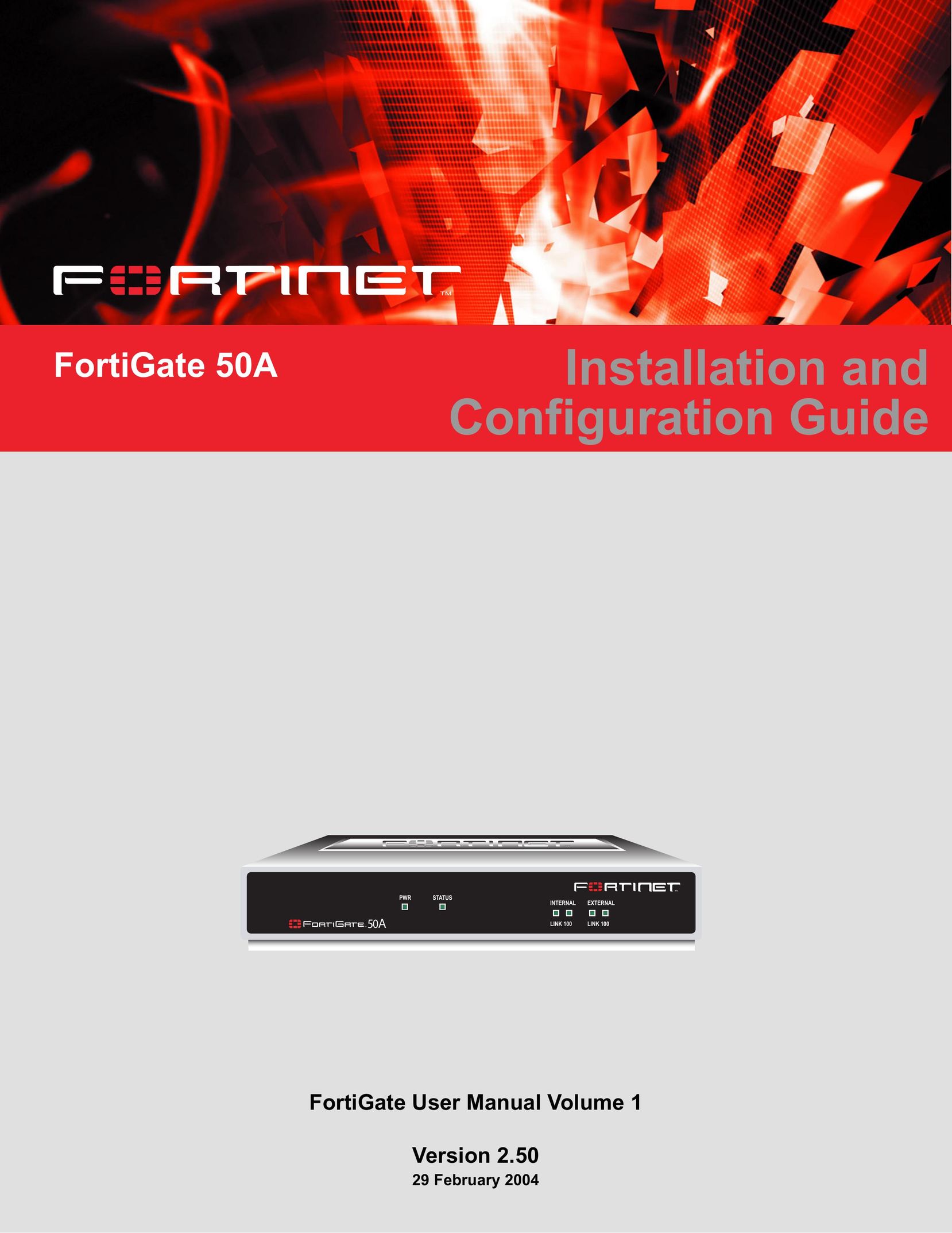 Fortinet 50A Network Card User Manual