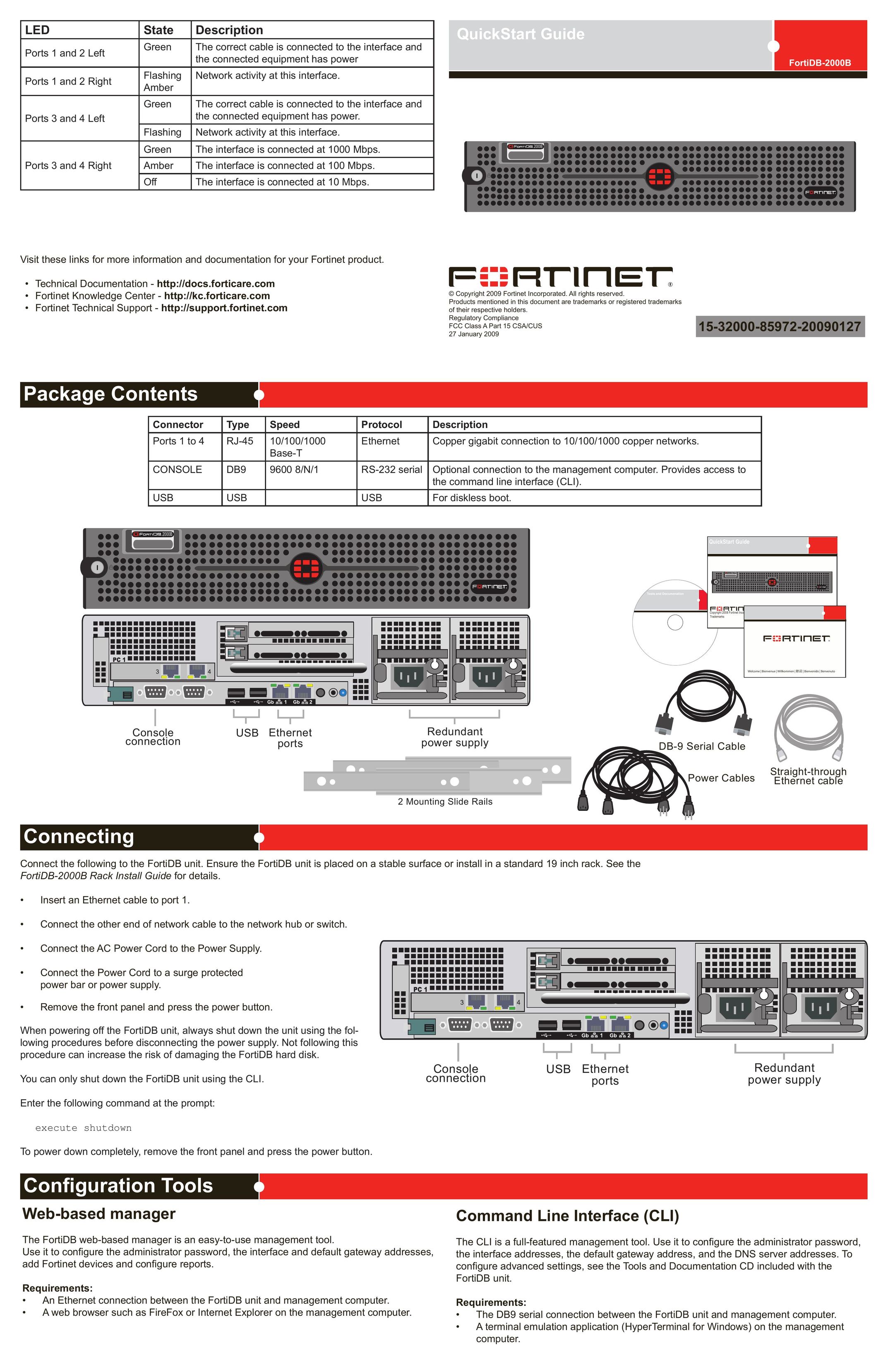 Fortinet FortiDB-2000B Network Card User Manual