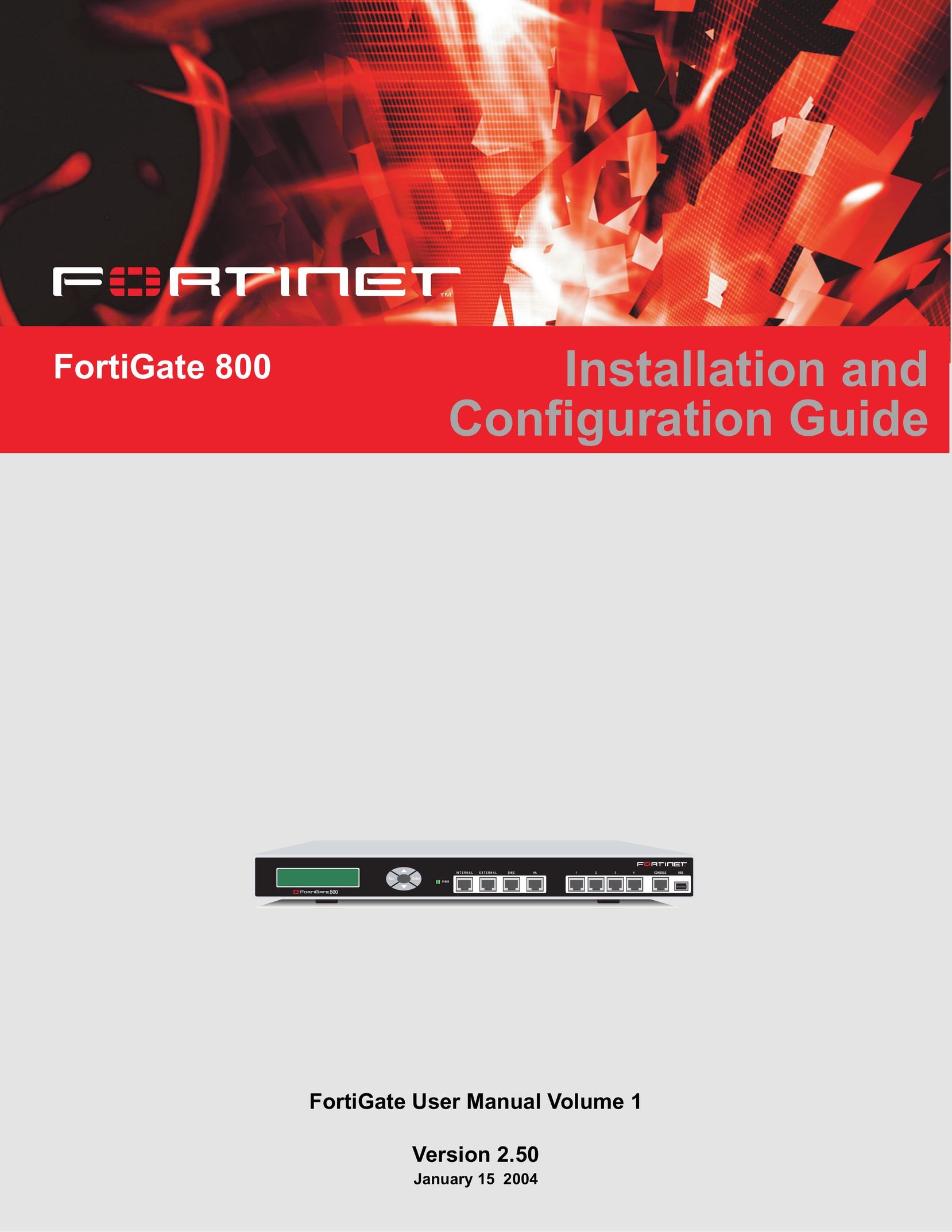 Fortinet FortiGate-800 Network Card User Manual