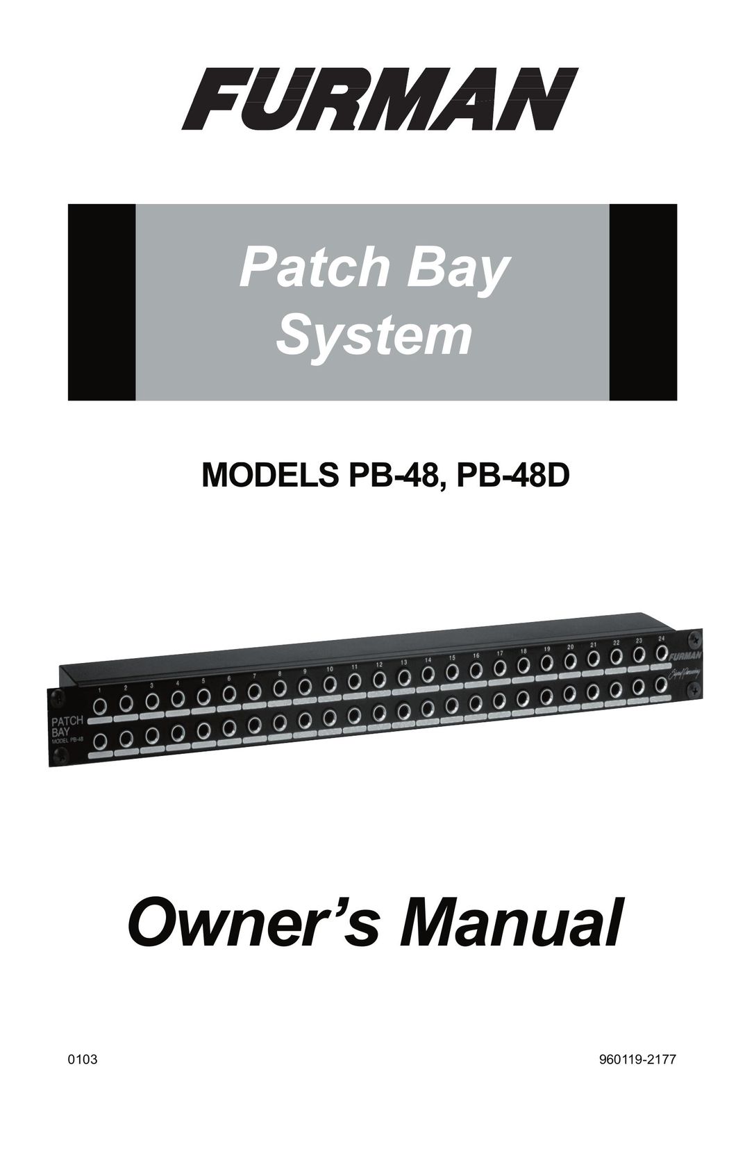 Furman Sound PB-48 Network Card User Manual