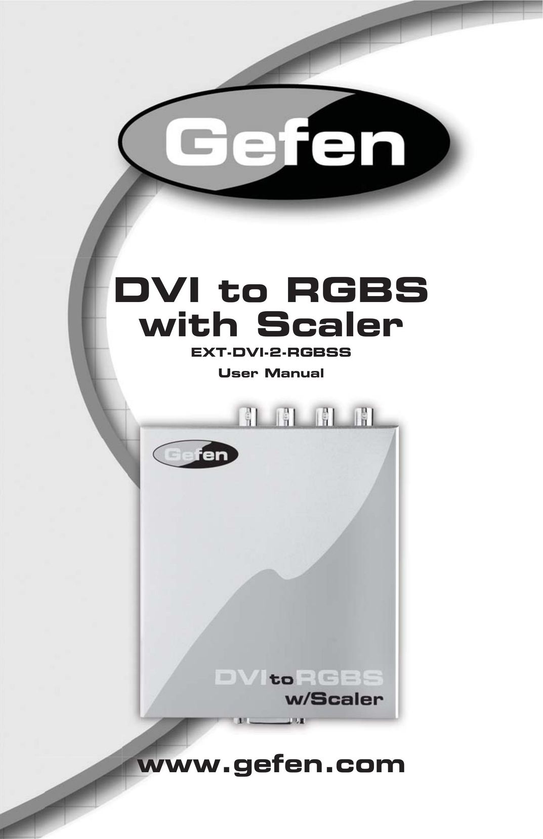 Gefen EXT-DVI-2-RGBSS Network Card User Manual