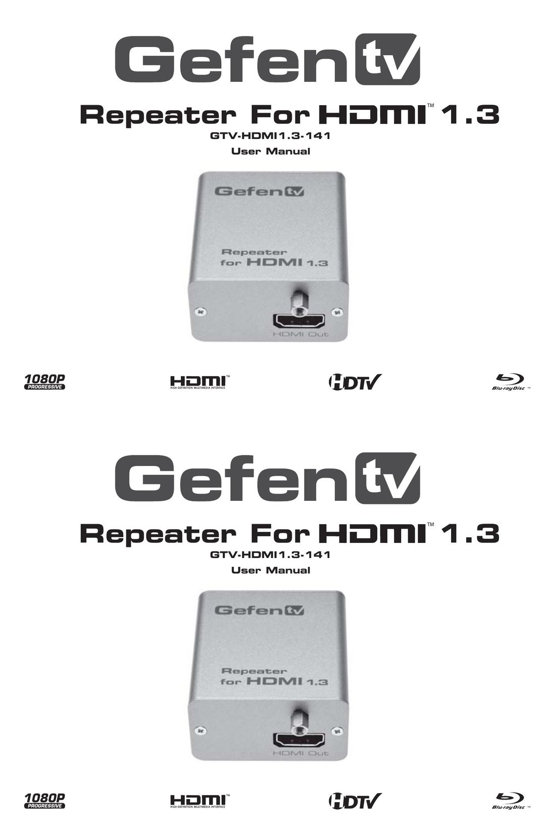Gefen GTV-HDMI1.3-141 Network Card User Manual