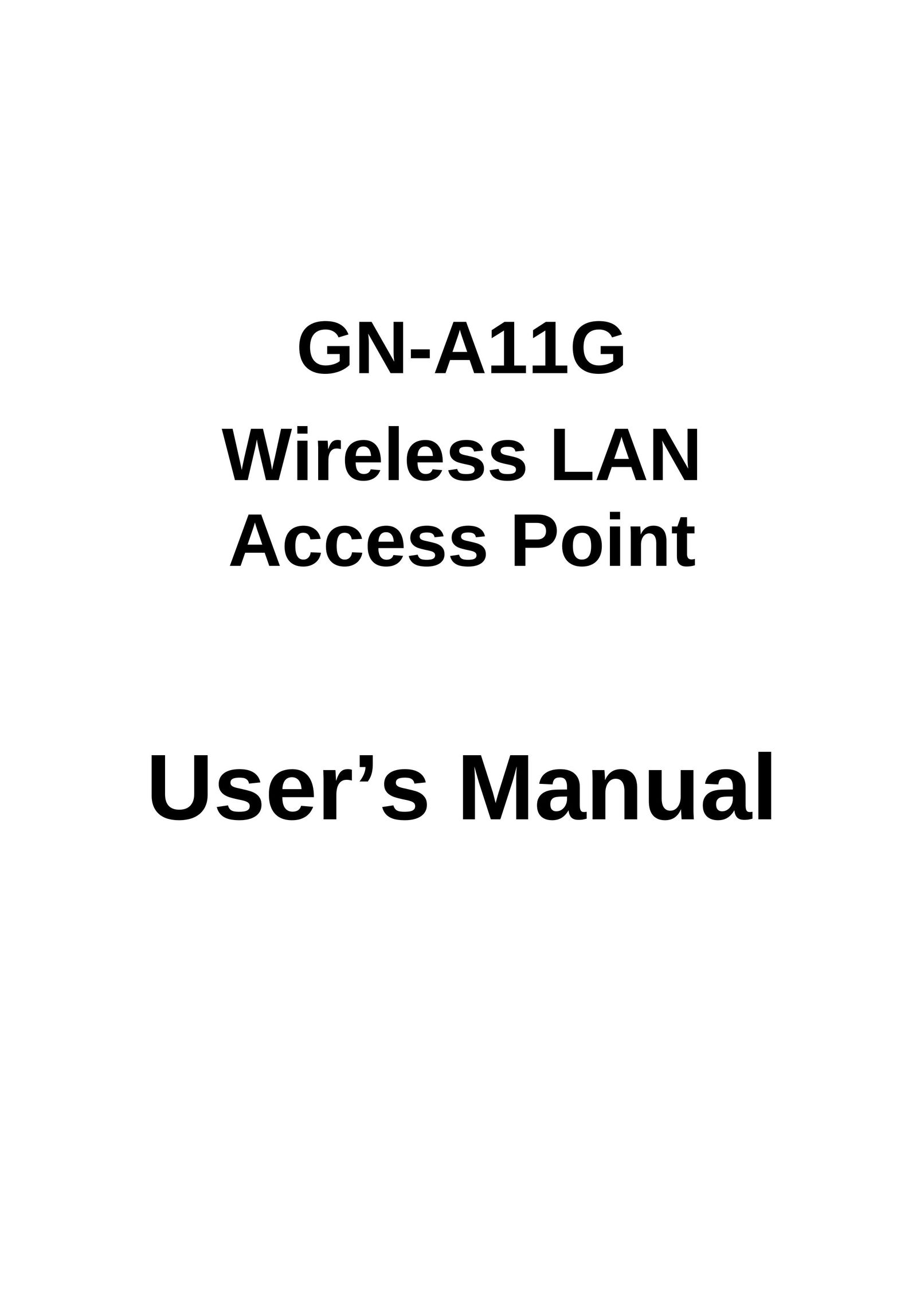 Gigabyte GN-A11G Network Card User Manual