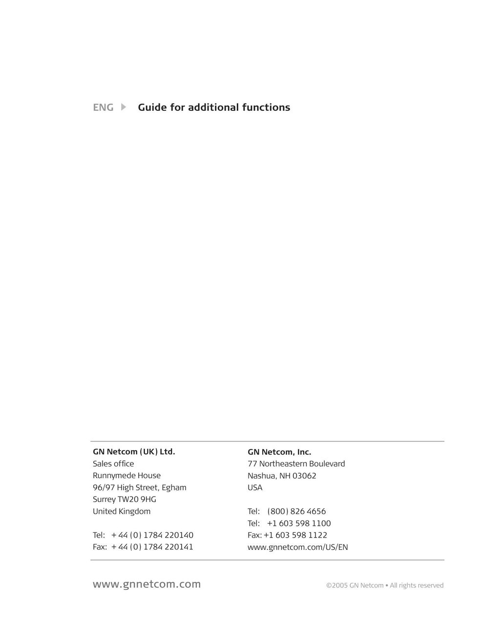 GN Netcom GN9350 Network Card User Manual
