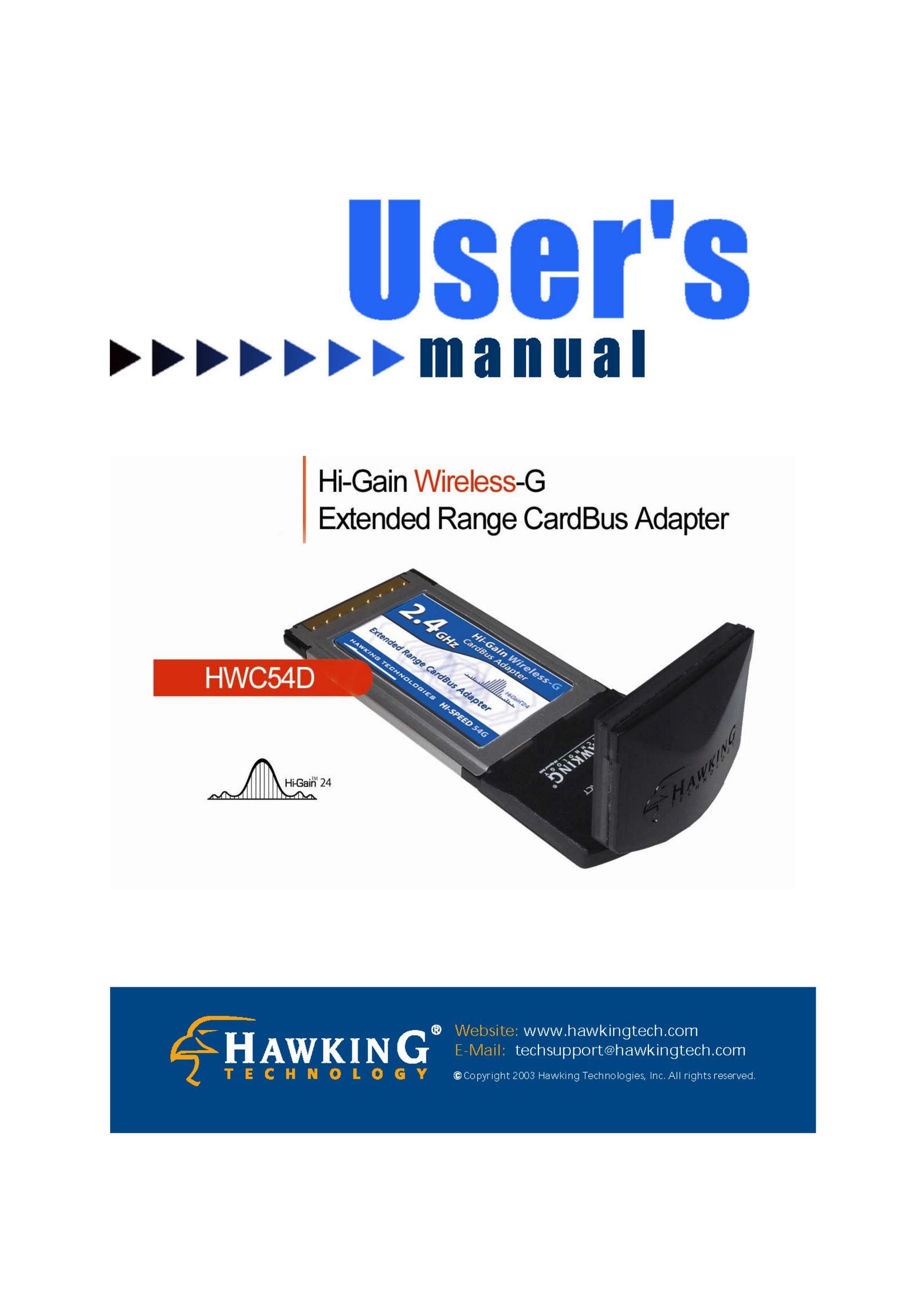 Hawking Technology HWC54D Network Card User Manual