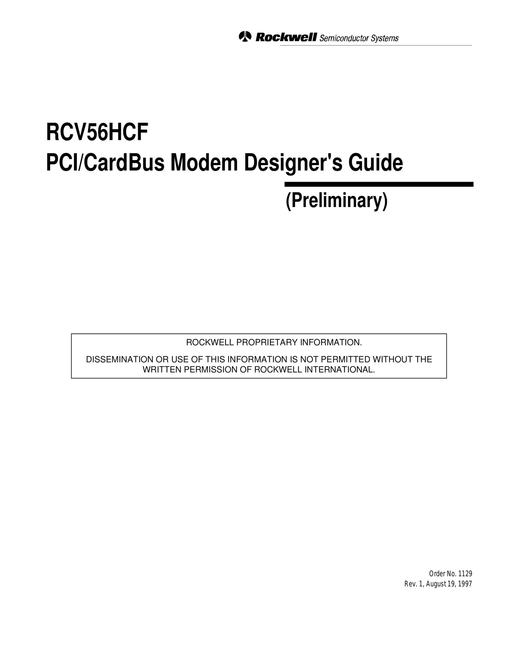 Hayes Microcomputer Products RCV56HCF Network Card User Manual