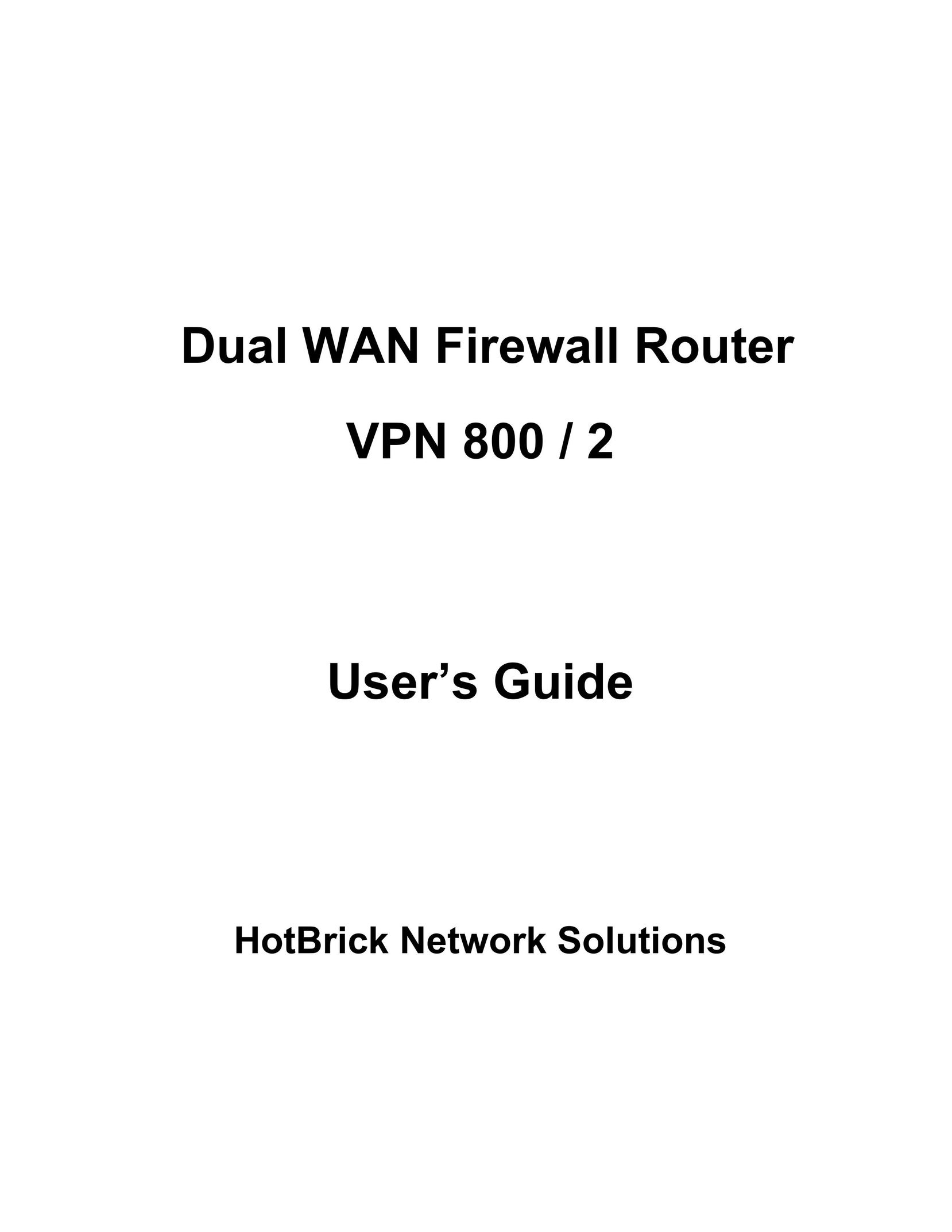 HotBrick VPN 800 Network Card User Manual