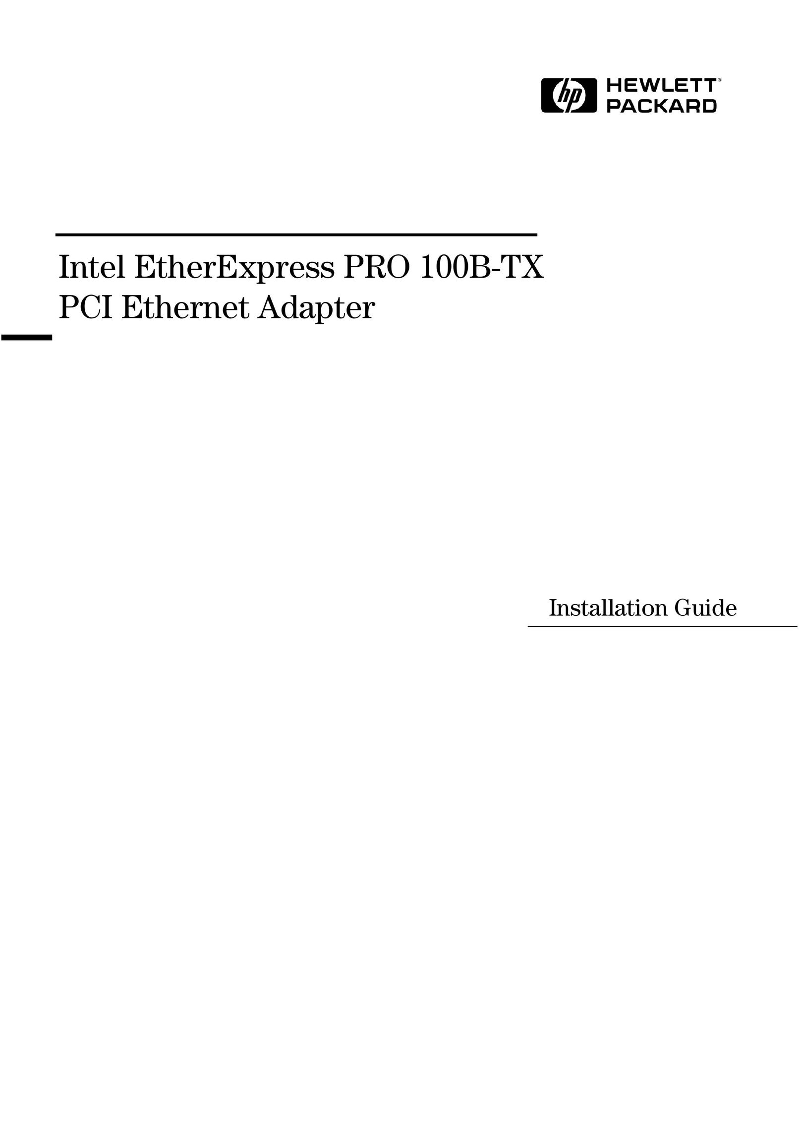 HP (Hewlett-Packard) 100B-TX Network Card User Manual