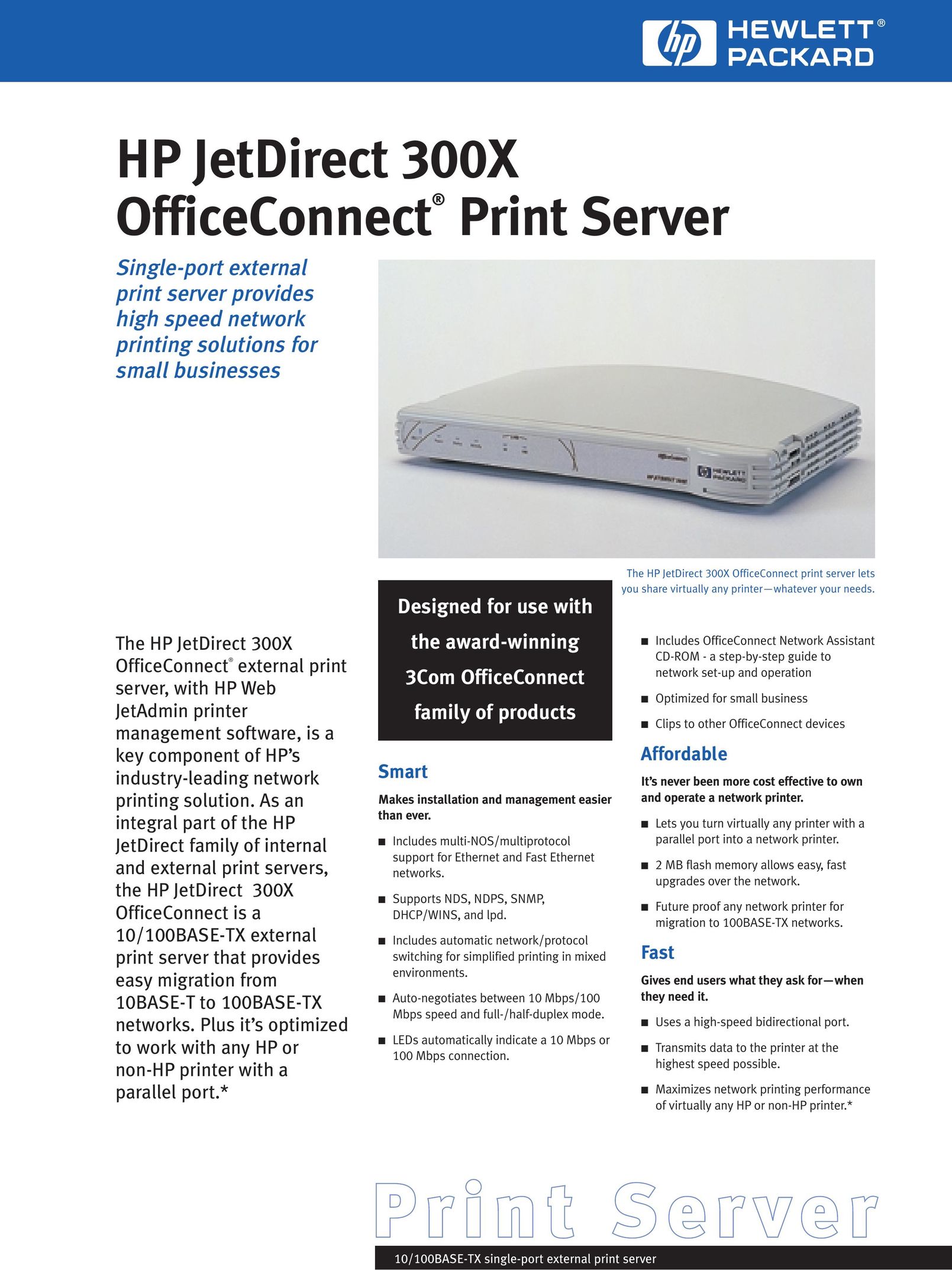 HP (Hewlett-Packard) 300X Network Card User Manual