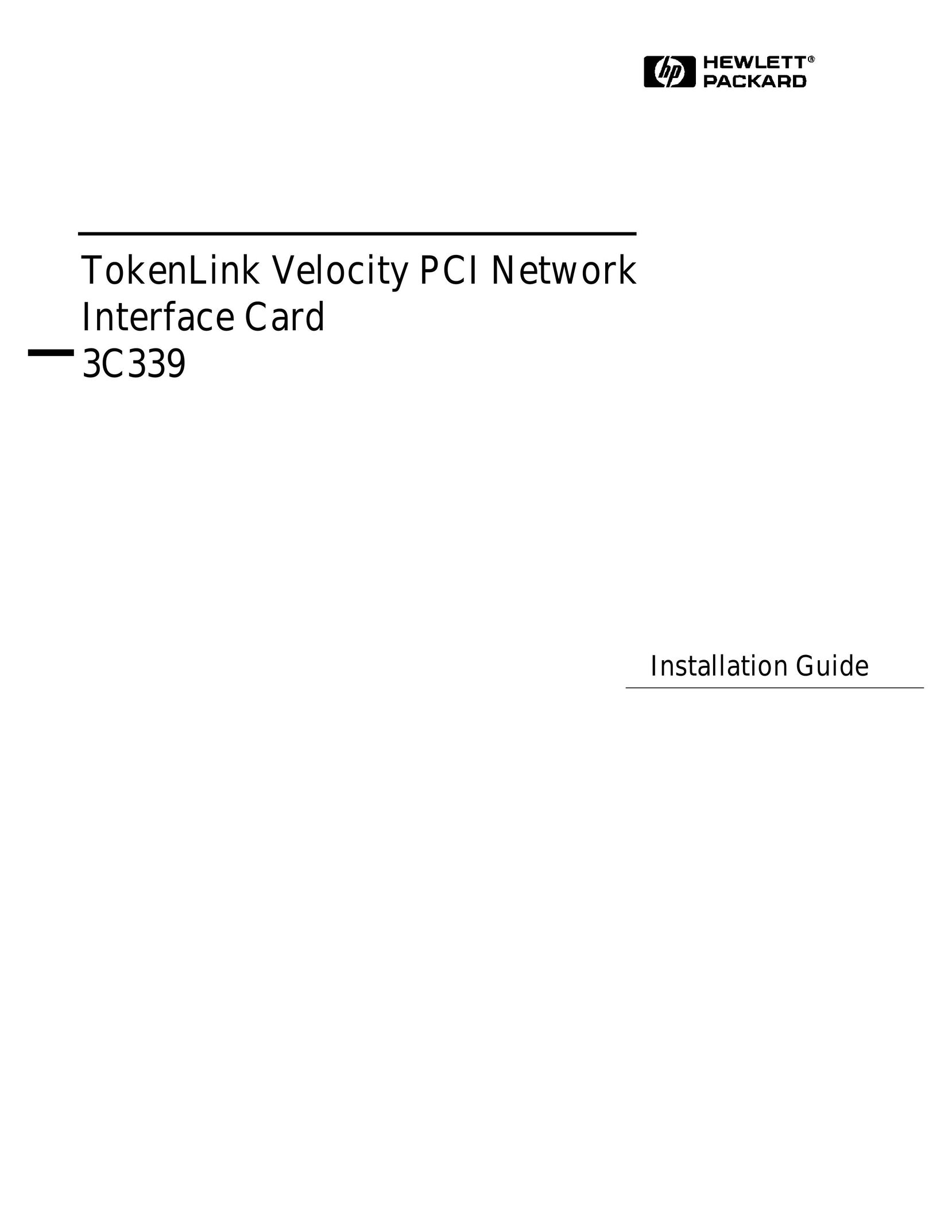 HP (Hewlett-Packard) 3C339 Network Card User Manual