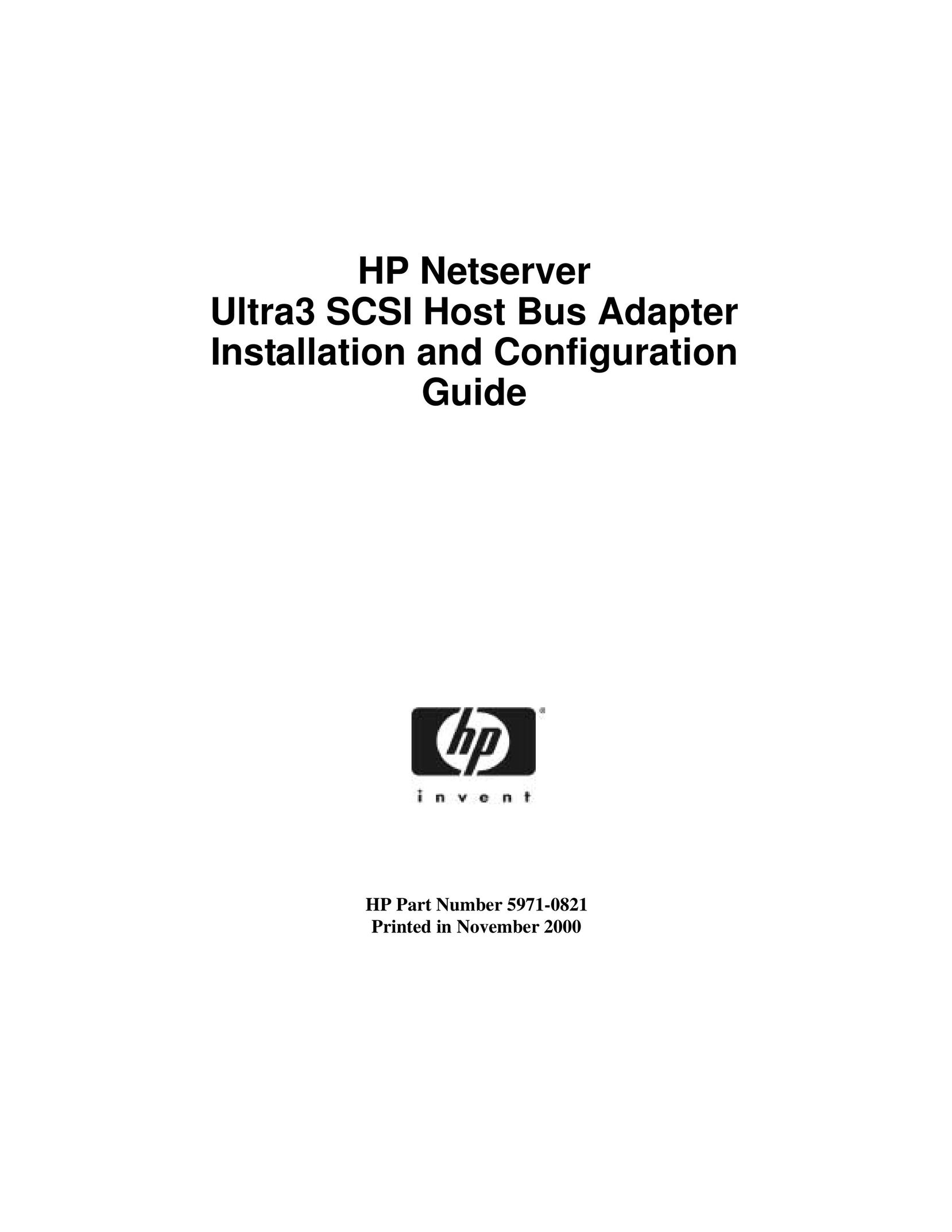 HP (Hewlett-Packard) 5971-0821 Network Card User Manual