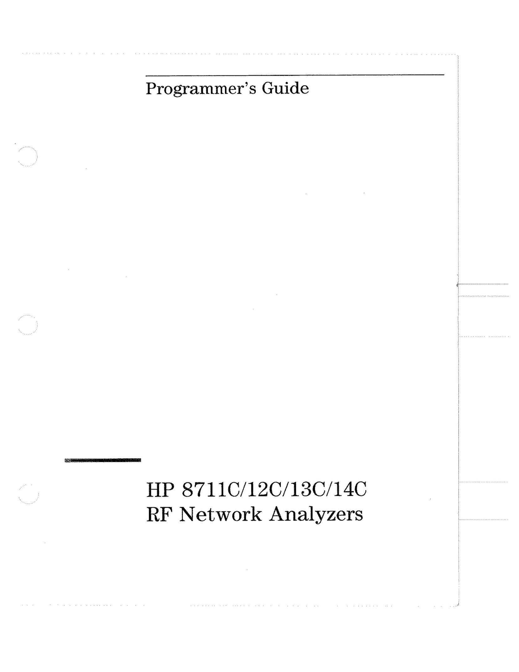 HP (Hewlett-Packard) 8712C Network Card User Manual
