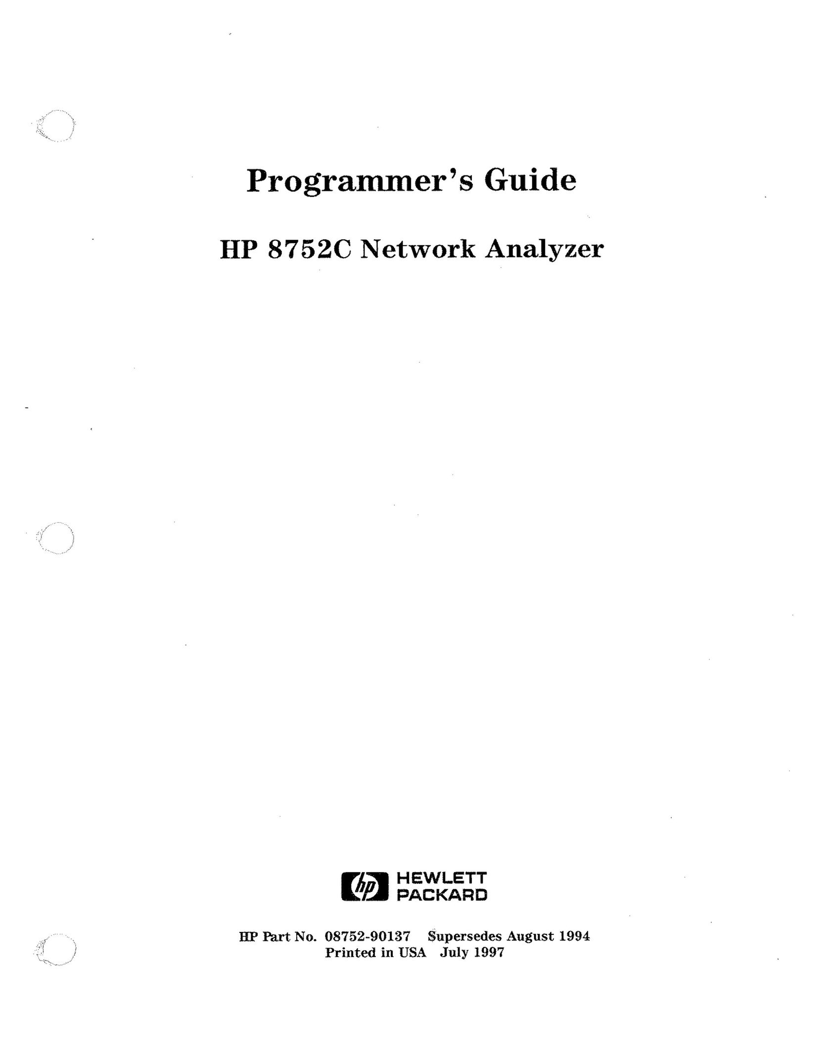 HP (Hewlett-Packard) 8753C Network Card User Manual