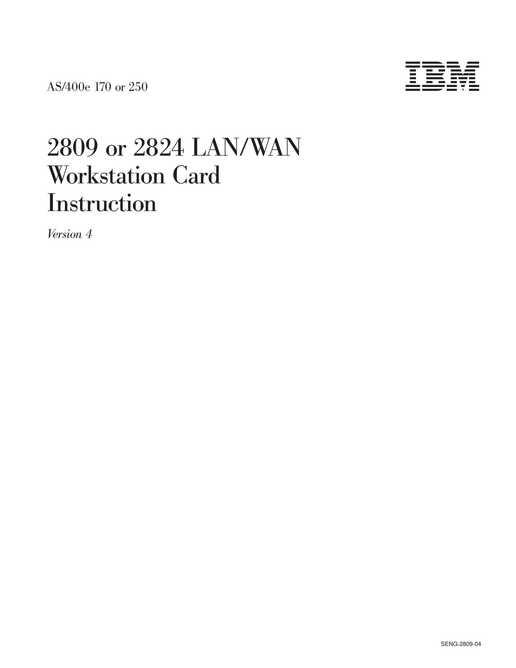 IBM 2824 Network Card User Manual
