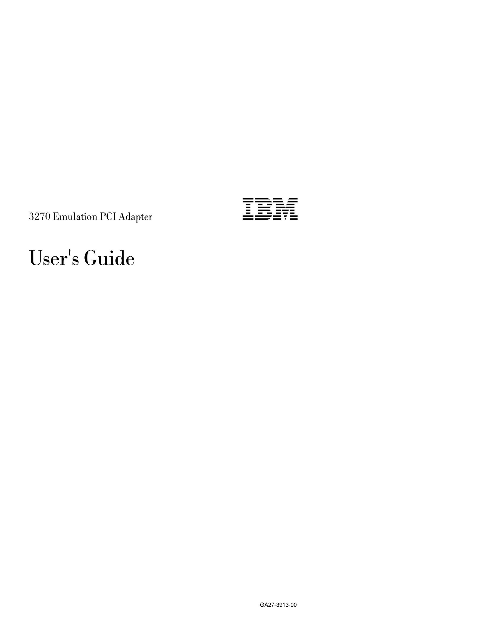 IBM 3270 Network Card User Manual