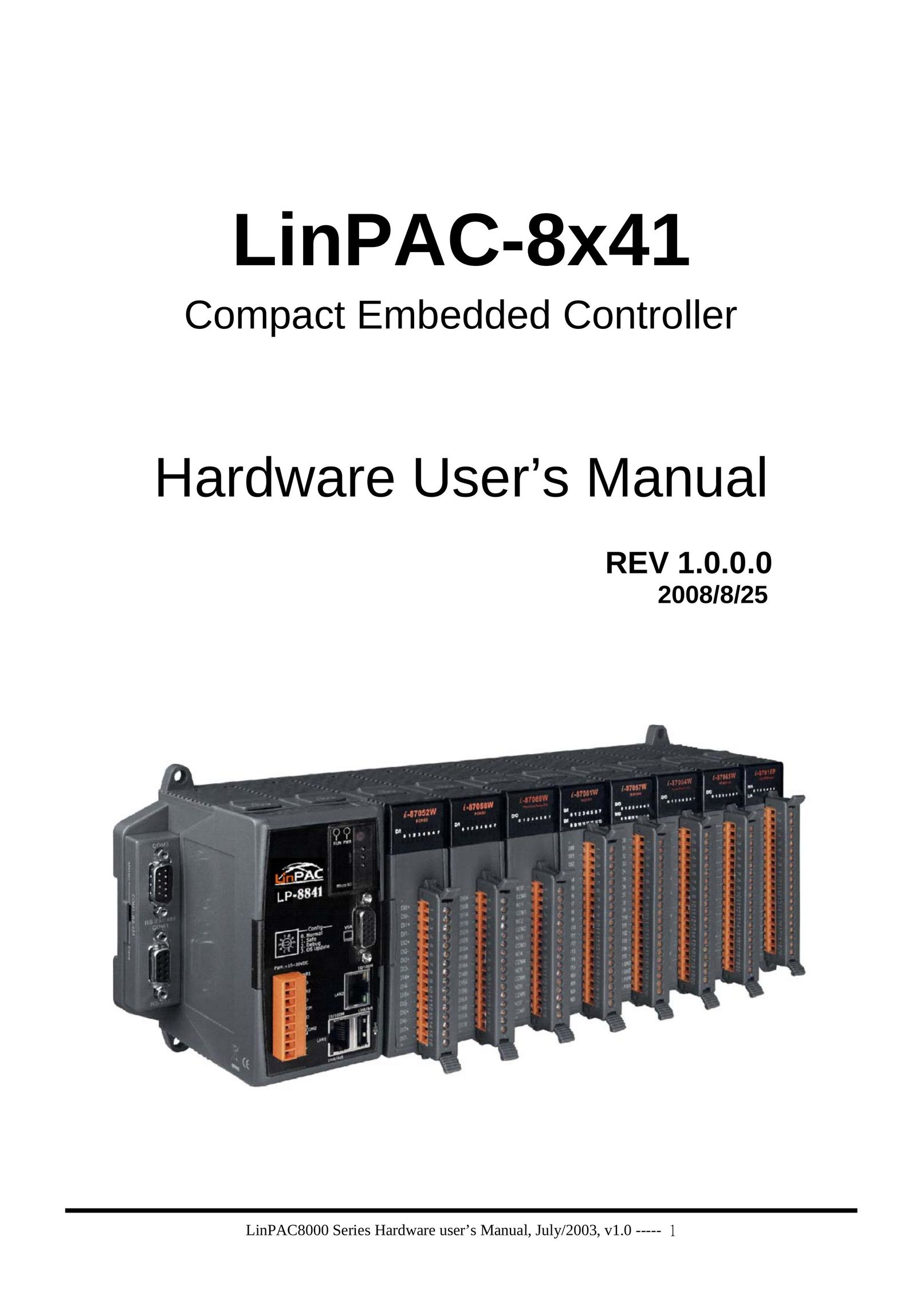 ICP DAS USA LinPAC-8x41 Network Card User Manual