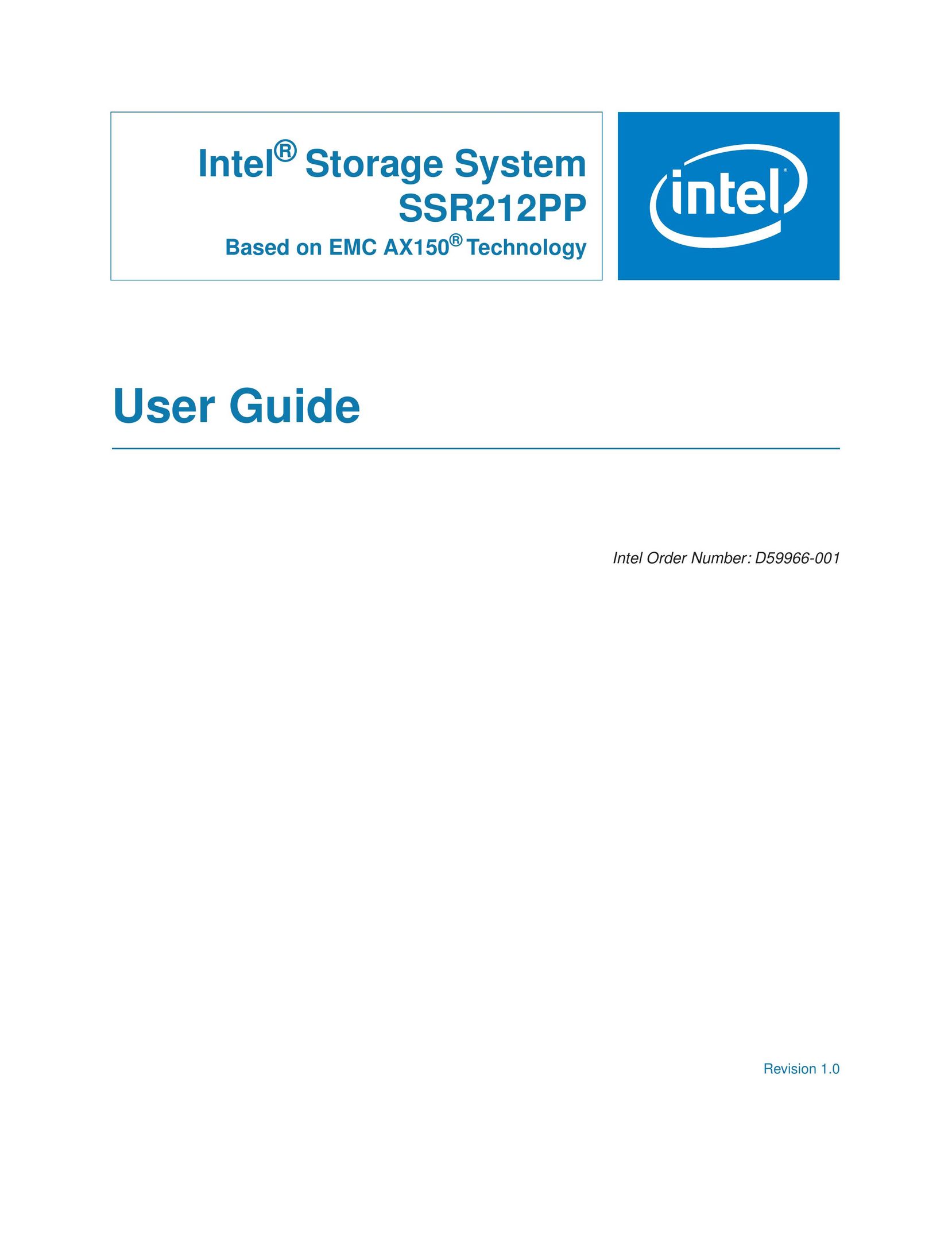 Intel SSR212PP Network Card User Manual
