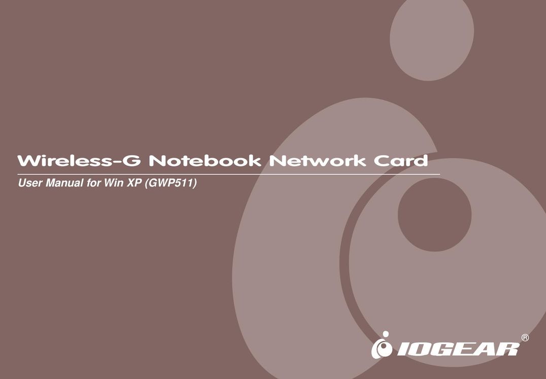 IOGear GWP511 Network Card User Manual