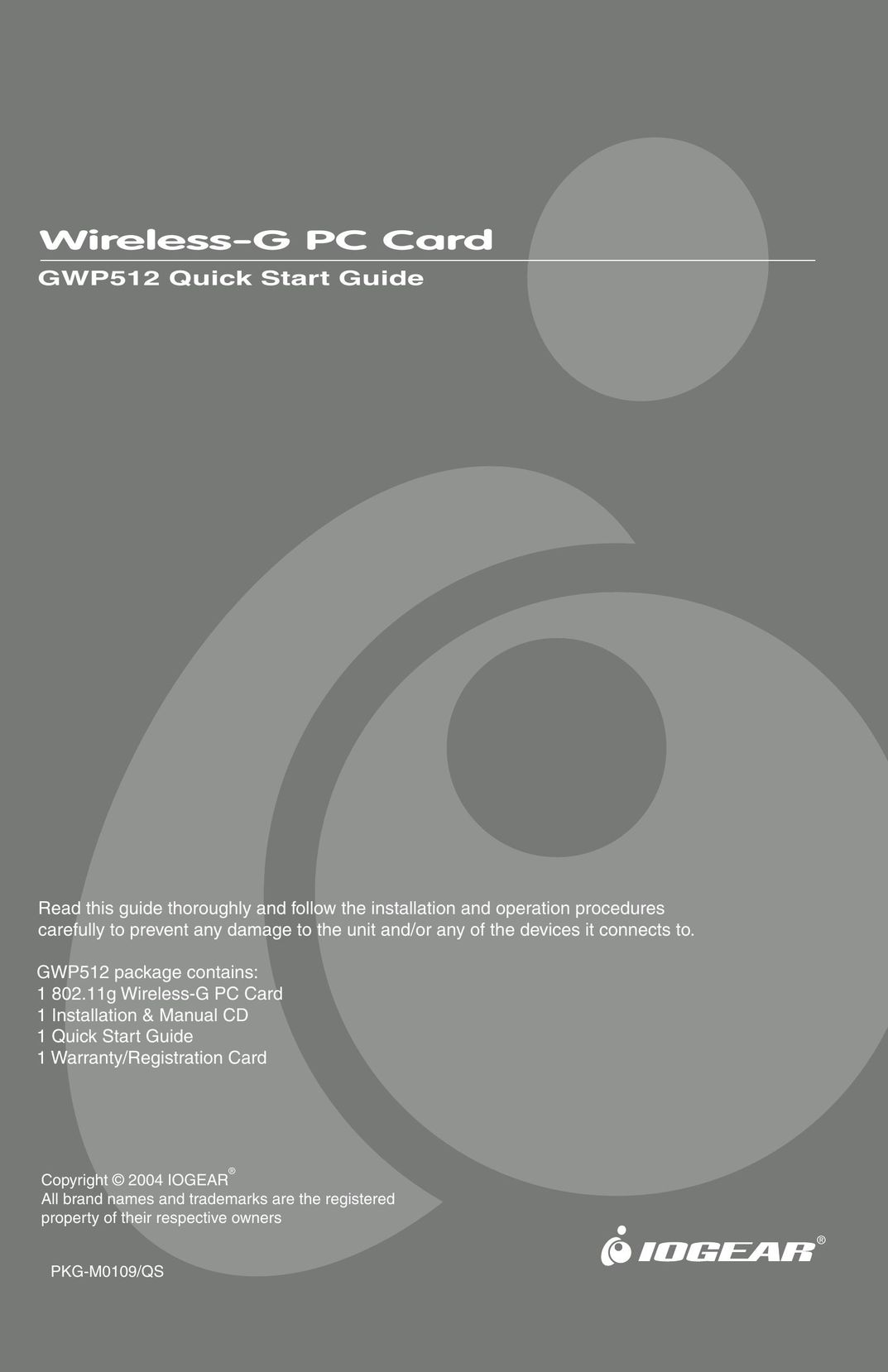 IOGear GWP512 Network Card User Manual