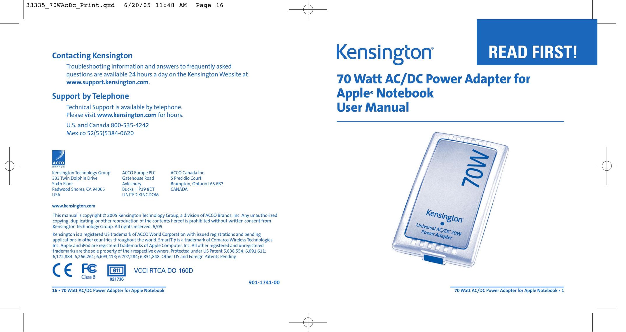 Kensington 33335 Network Card User Manual