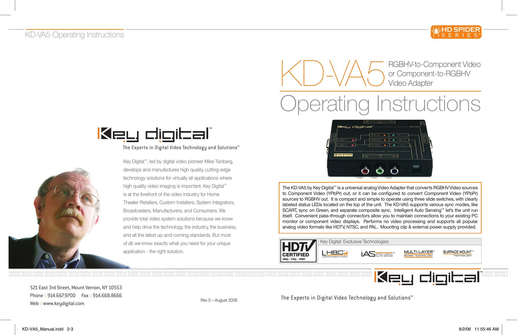Key Digital KD-VA5 Network Card User Manual