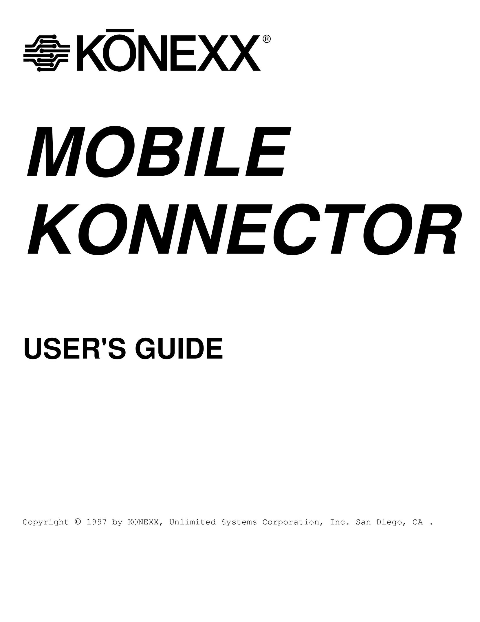 Konexx MOBILE KONNECTOR Network Card User Manual