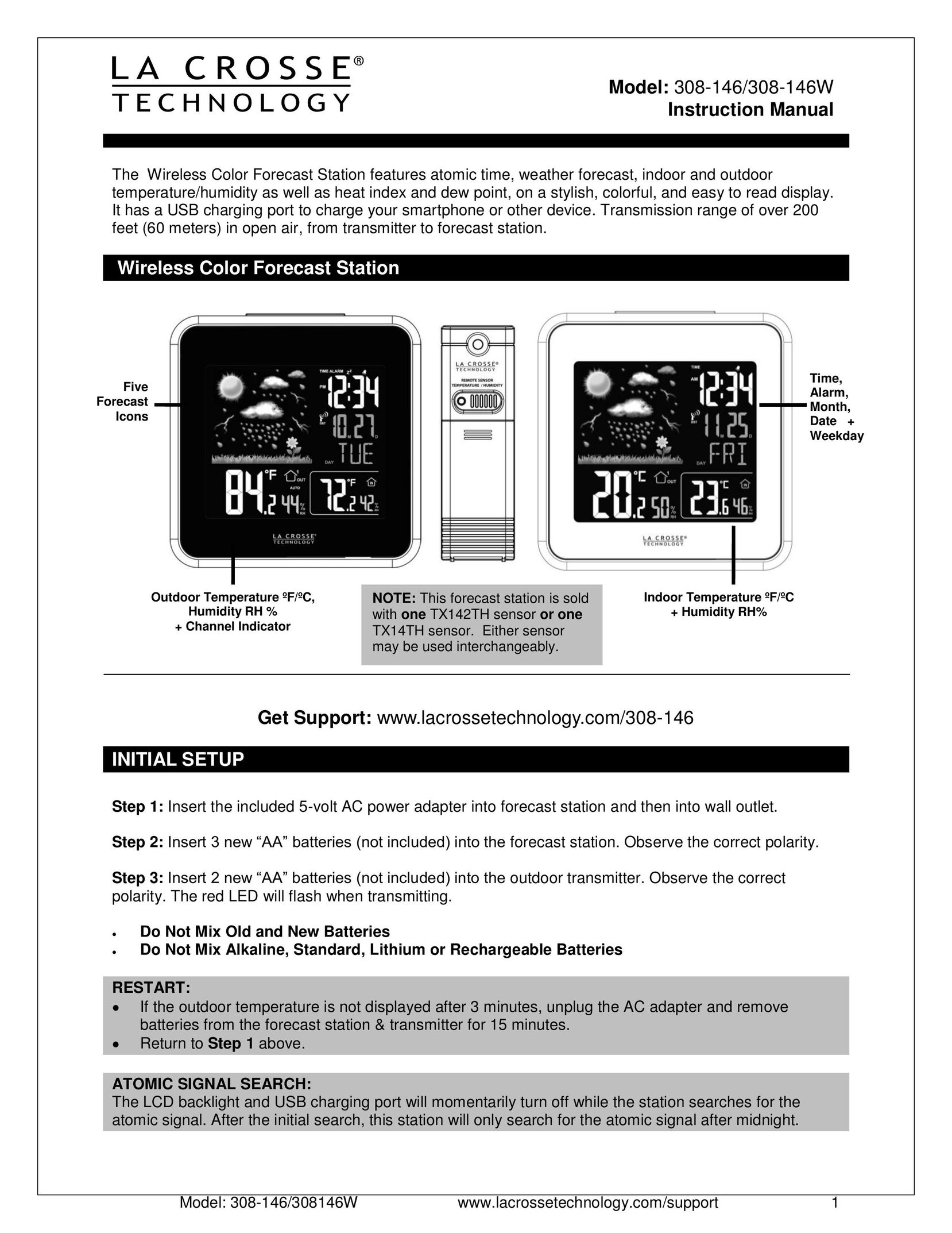 La Crosse Technology 308-146/308-146W Network Card User Manual
