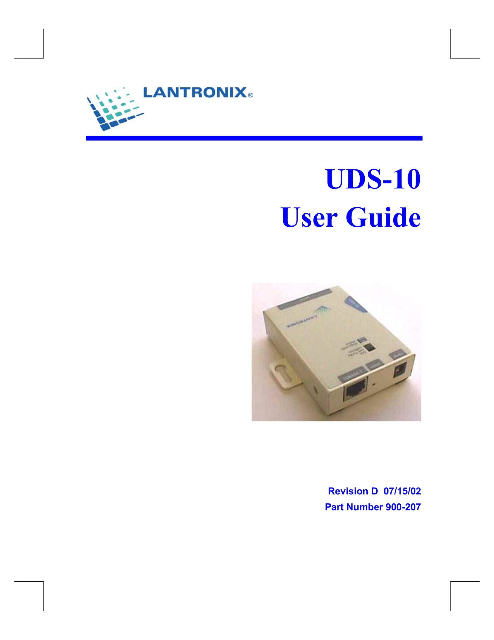 Lantronix 10 Network Card User Manual