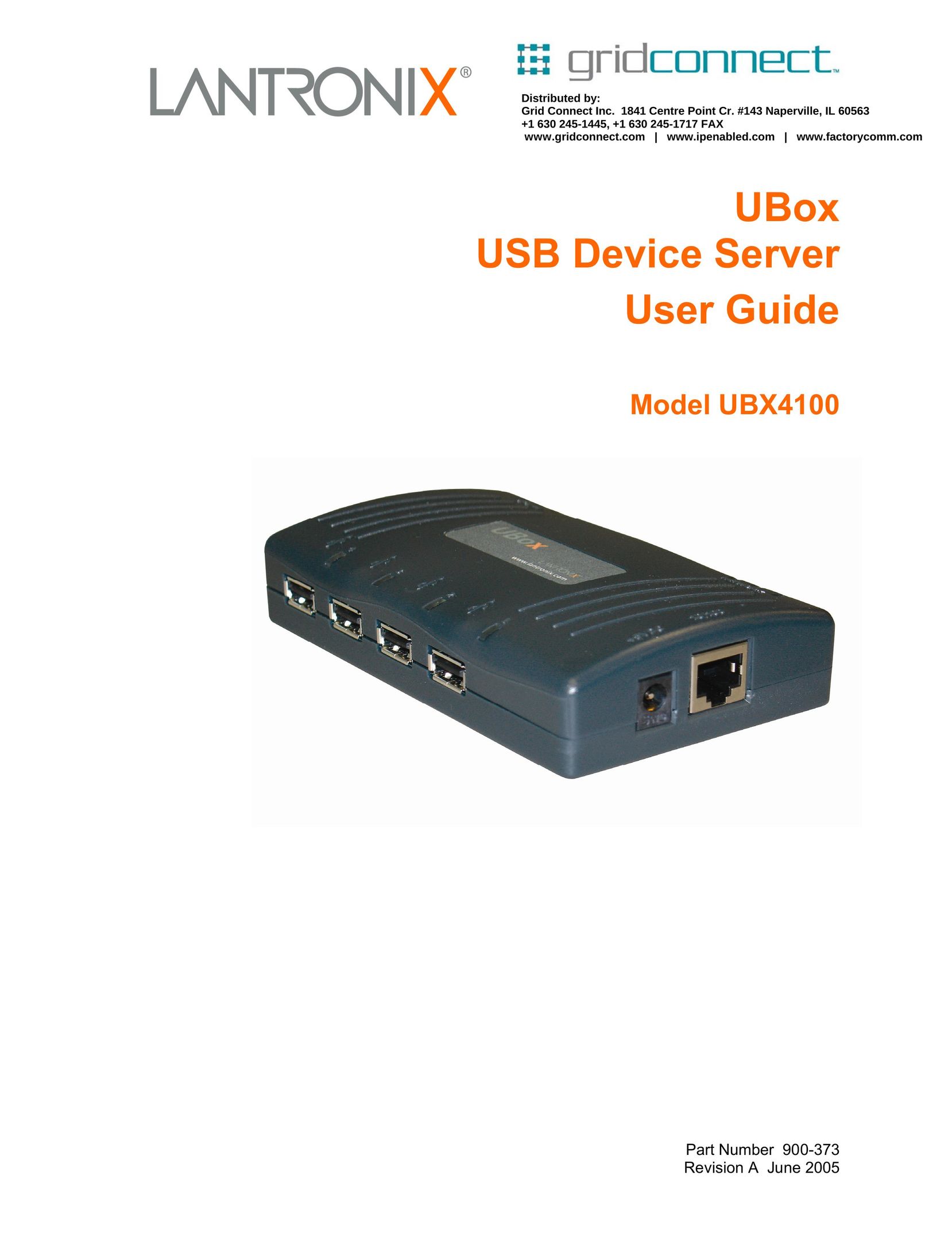 Lantronix UBX4100 Network Card User Manual